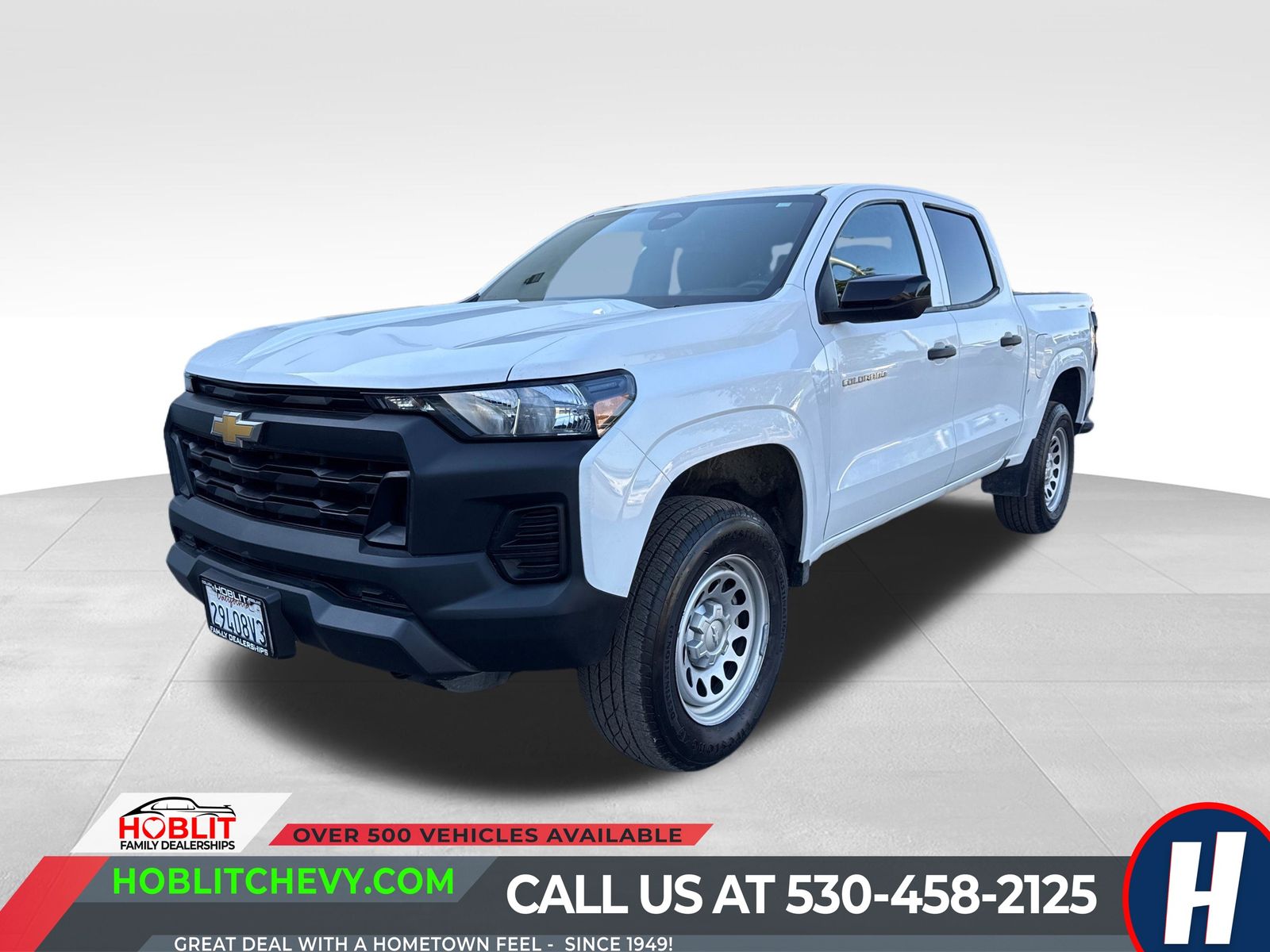 Summit White 2023 Chevrolet Colorado Work Truck Crew Cab 4WD Pickup Truck Four-Wheel Drive 8-Speed Automatic