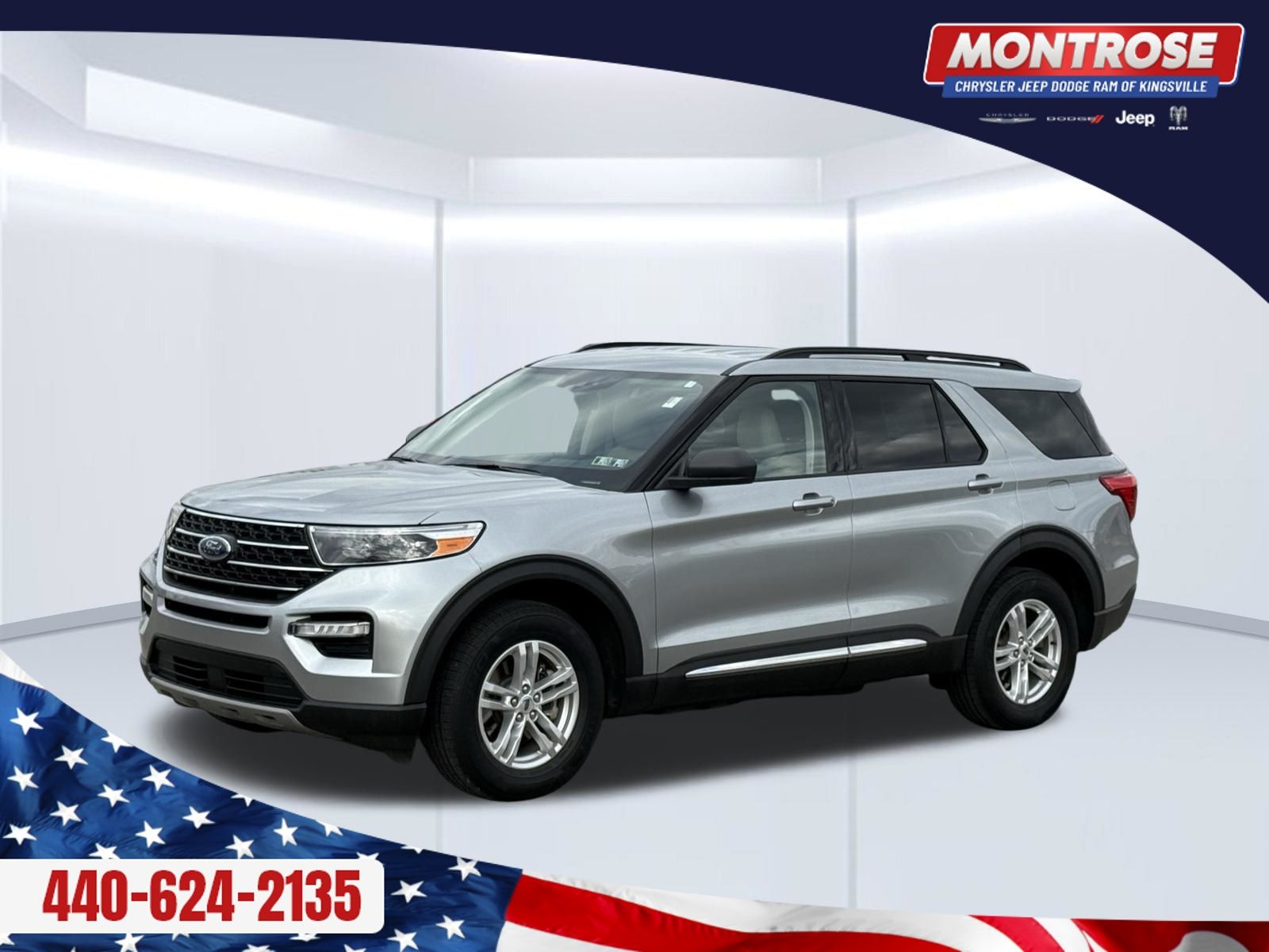 Silver Metallic 2023 Ford Explorer SUV / Crossover All-Wheel Drive Automatic