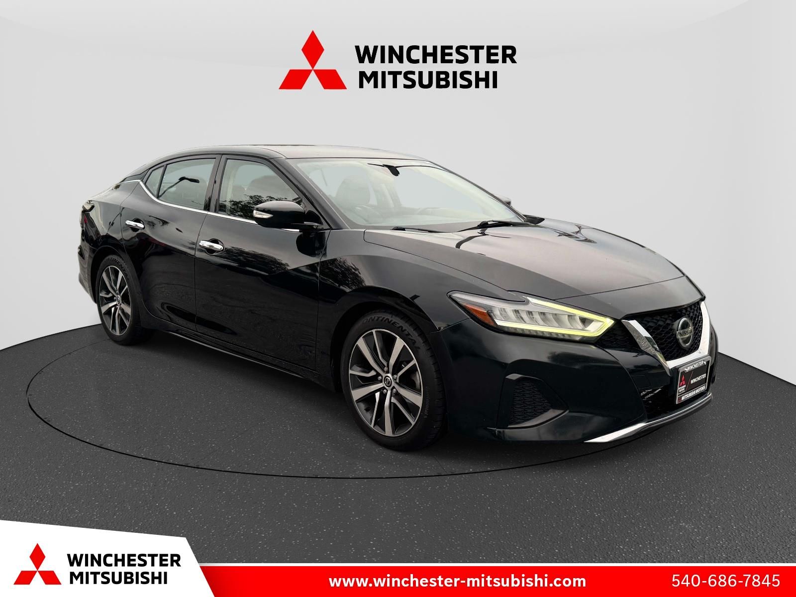 Super Black 2020 Nissan Maxima Sedan Front-Wheel Drive Continuously Variable Transmission