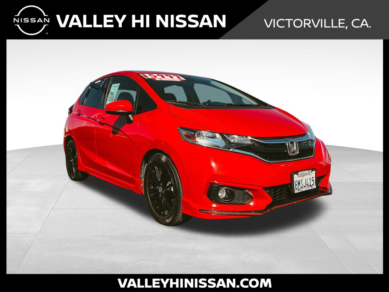 Red 2019 Honda Fit Hatchback Front-Wheel Drive Continuously Variable Transmission