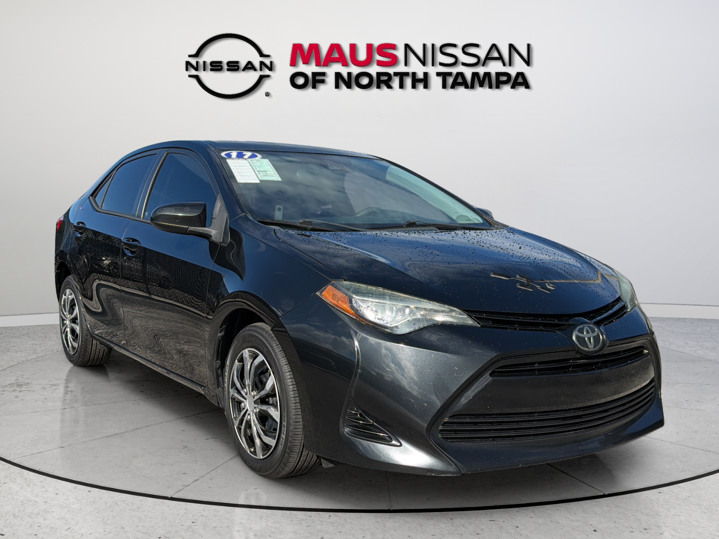 Black Sand Pearl 2017 Toyota Corolla Sedan Front-Wheel Drive Continuously Variable Transmission
