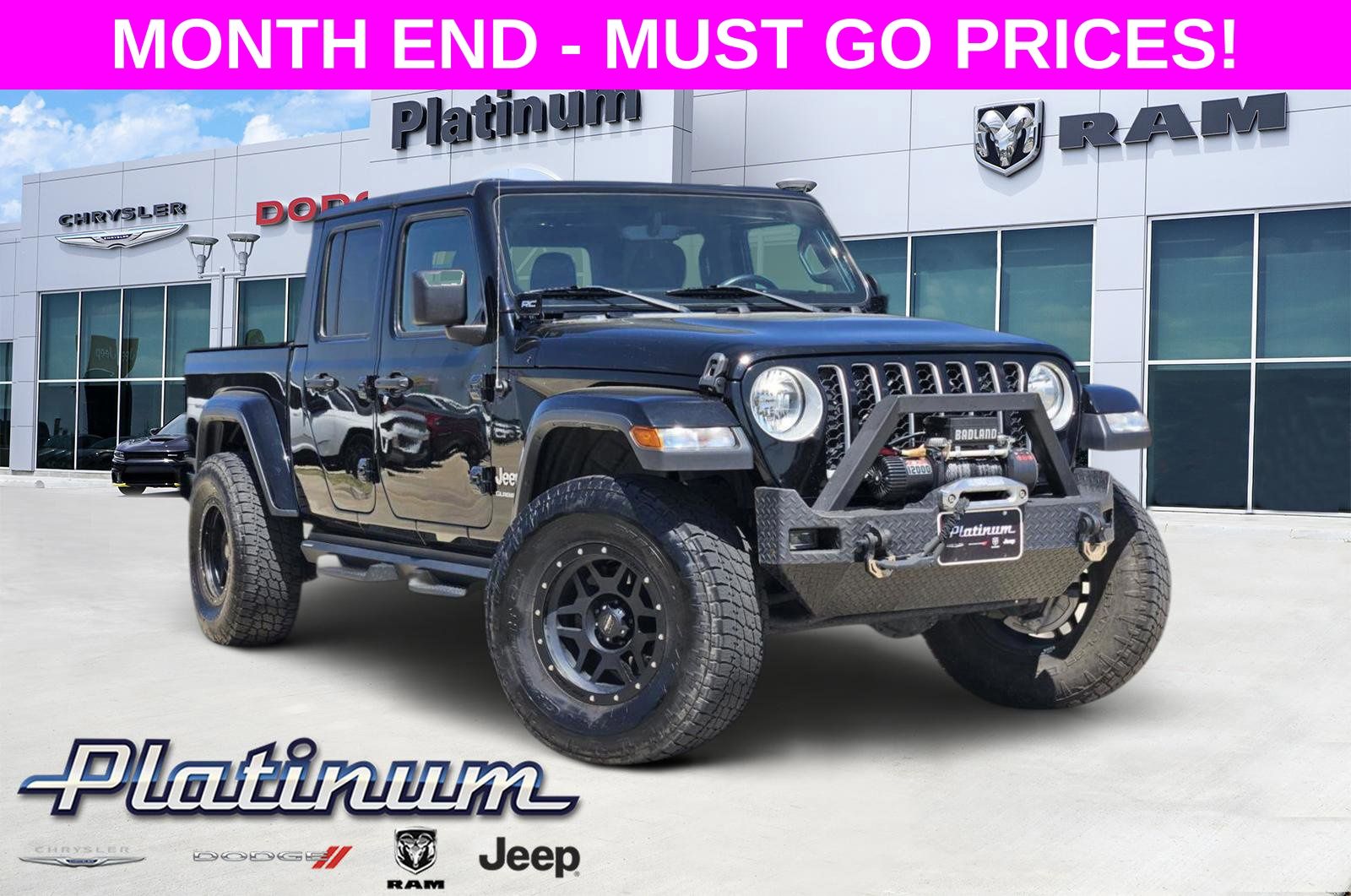 Black Clearcoat 2020 Jeep Gladiator Overland Crew Cab 4WD Pickup Truck Four-Wheel Drive 8-Speed Automatic