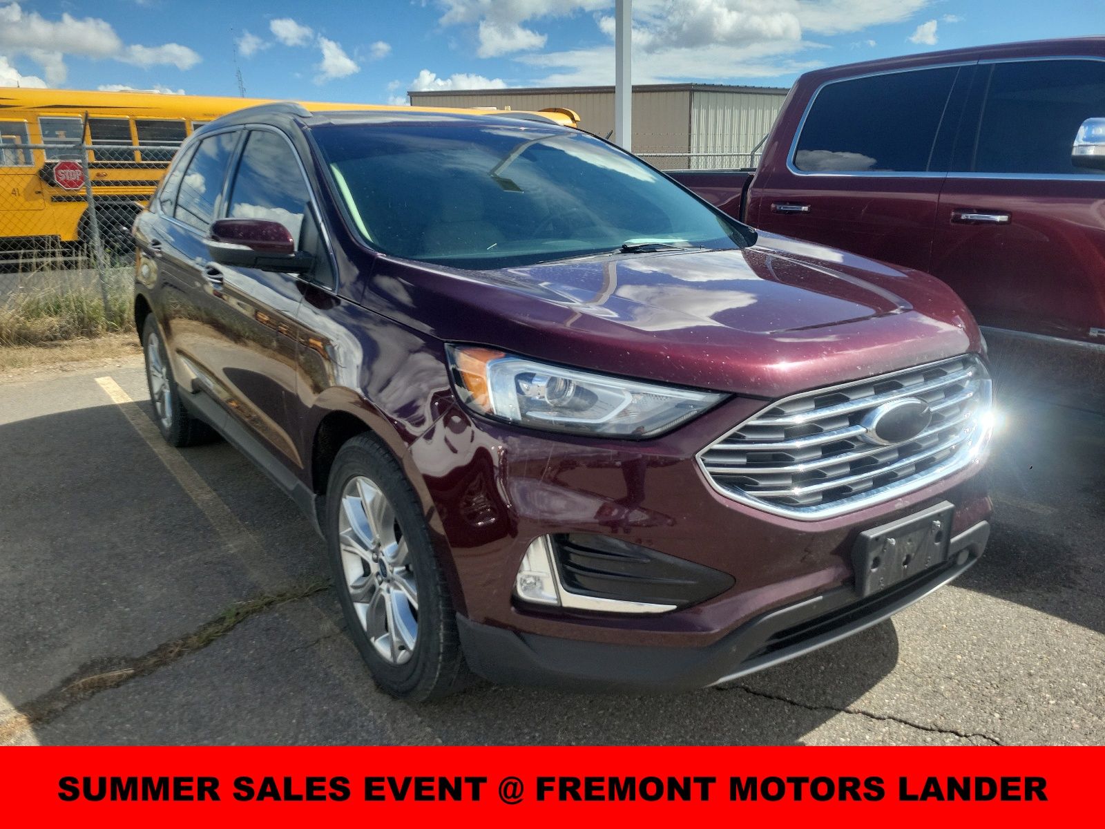 Red (Burgundy) 2019 Ford Edge Titanium AWD SUV / Crossover All-Wheel Drive 8-Speed Automatic