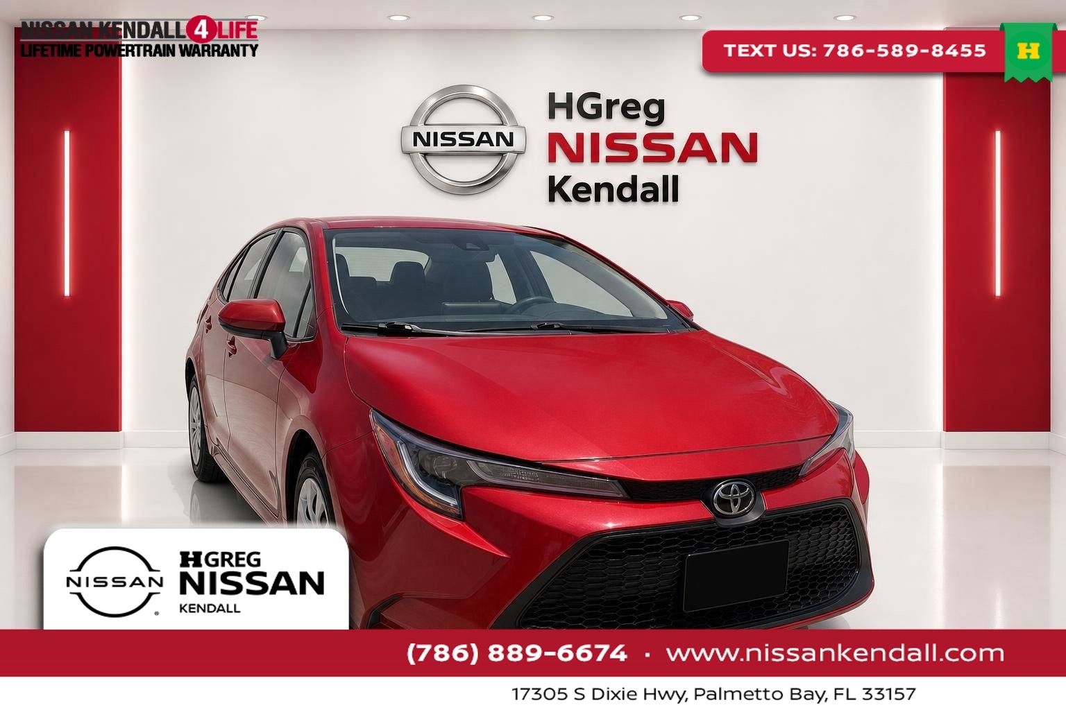 Barcelona Red Metallic 2020 Toyota Corolla Sedan Front-Wheel Drive Continuously Variable Transmission