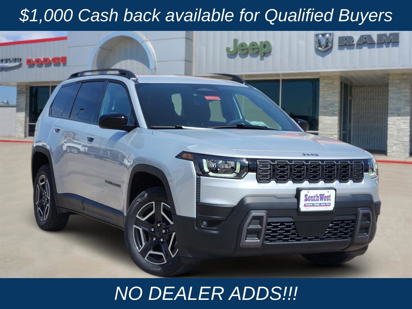 Silver Zynith Clearcoat 2026 Jeep Cherokee Laredo 4WD SUV / Crossover Four-Wheel Drive Continuously Variable Transmission