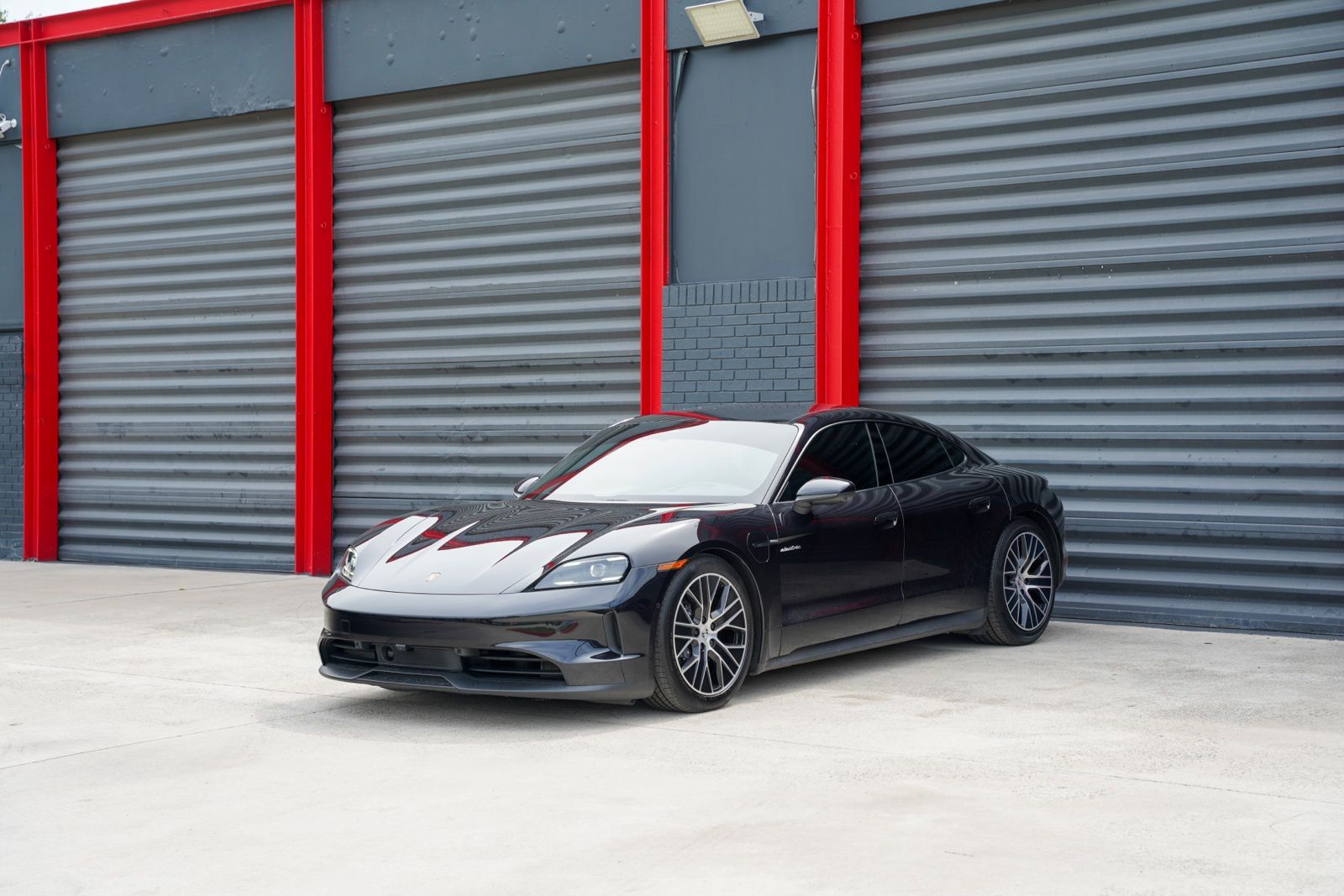Black 2025 Porsche Taycan Sedan All-Wheel Drive 2-Speed Automatic