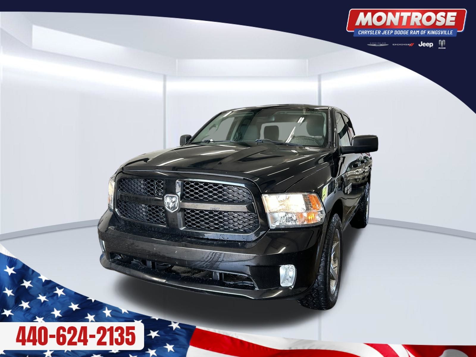 Black Clearcoat 2014 RAM 1500 Pickup Truck Four-Wheel Drive 6-Speed Automatic