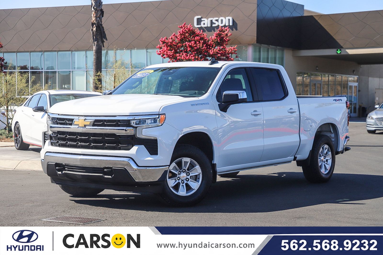 Summit White 2023 Chevrolet Silverado 1500 Pickup Truck Four-Wheel Drive Automatic
