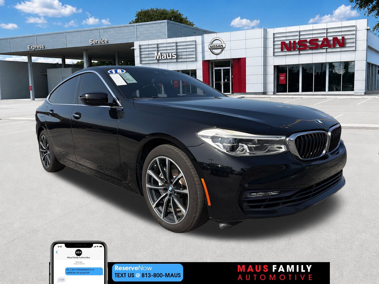 Jet Black 2018 BMW 6 Series Gran Turismo Wagon All-Wheel Drive 8-Speed Automatic