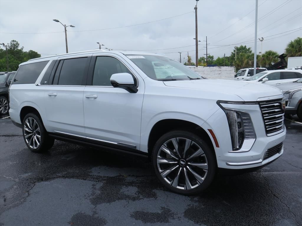 Vibrant White Tricoat 2026 Cadillac Escalade ESV Platinum Luxury 4WD SUV / Crossover Four-Wheel Drive