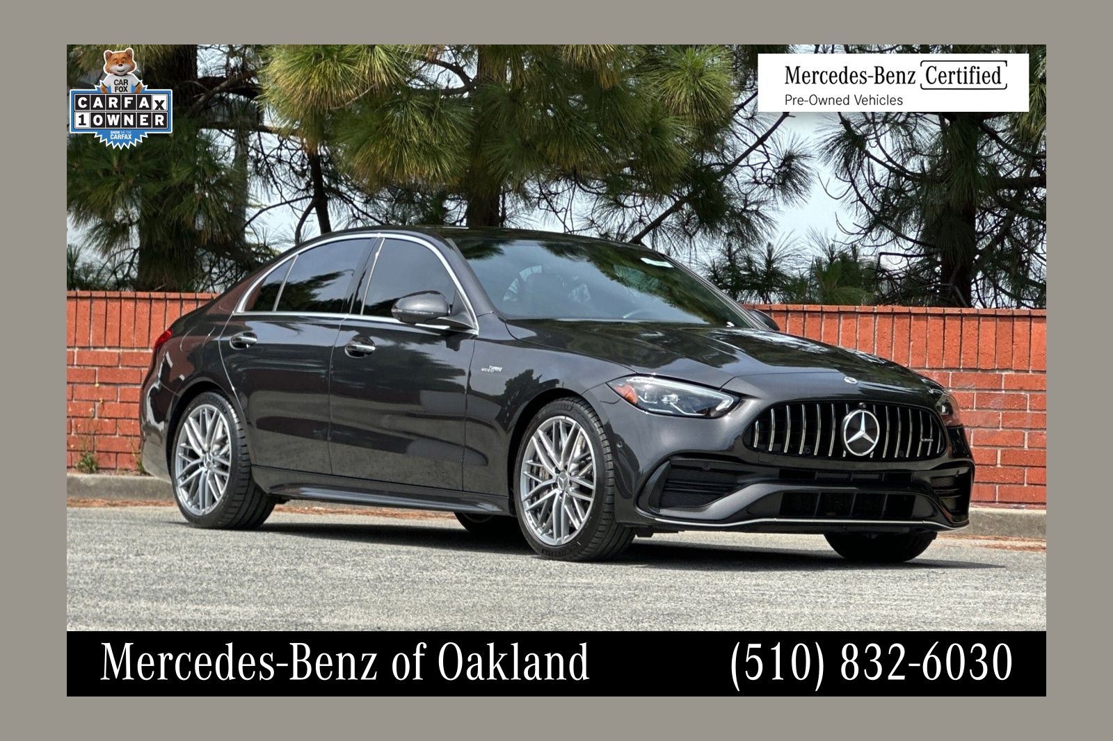 Graphite Gray Metallic 2023 Mercedes-Benz C-Class Convertible All-Wheel Drive 9-Speed Automatic