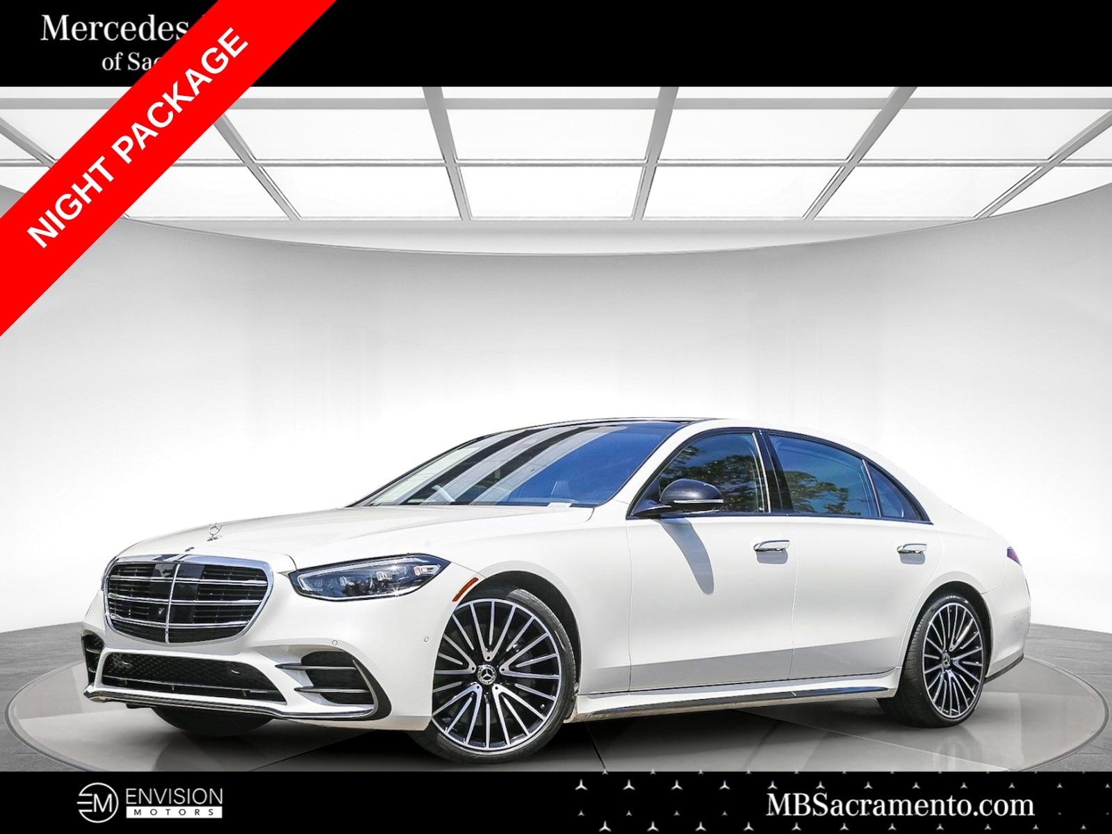 MANUFAKTUR Diamond White 2023 Mercedes-Benz S-Class S 580 4MATIC AWD Sedan All-Wheel Drive 9-Speed Automatic