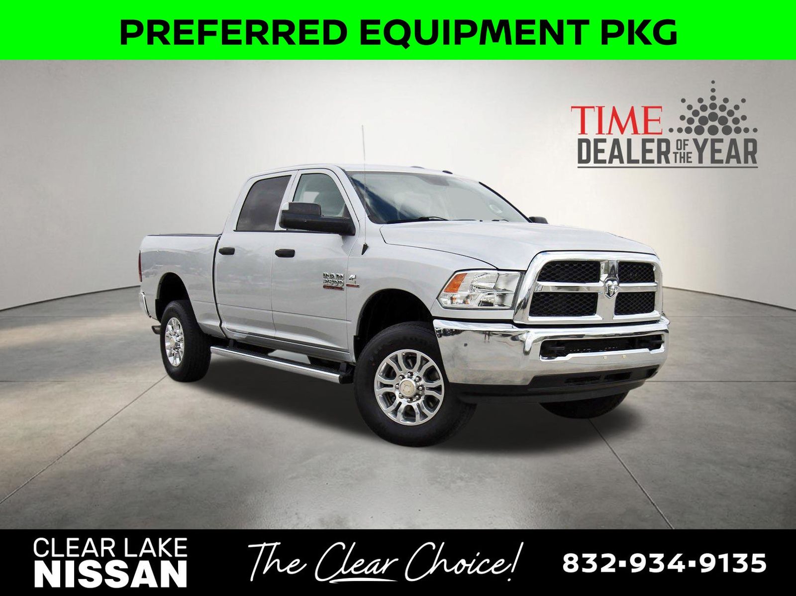 Bright Silver Metallic Clearcoat 2017 RAM 2500 Tradesman Crew Cab 4WD Pickup Truck Four-Wheel Drive 6-Speed Automatic