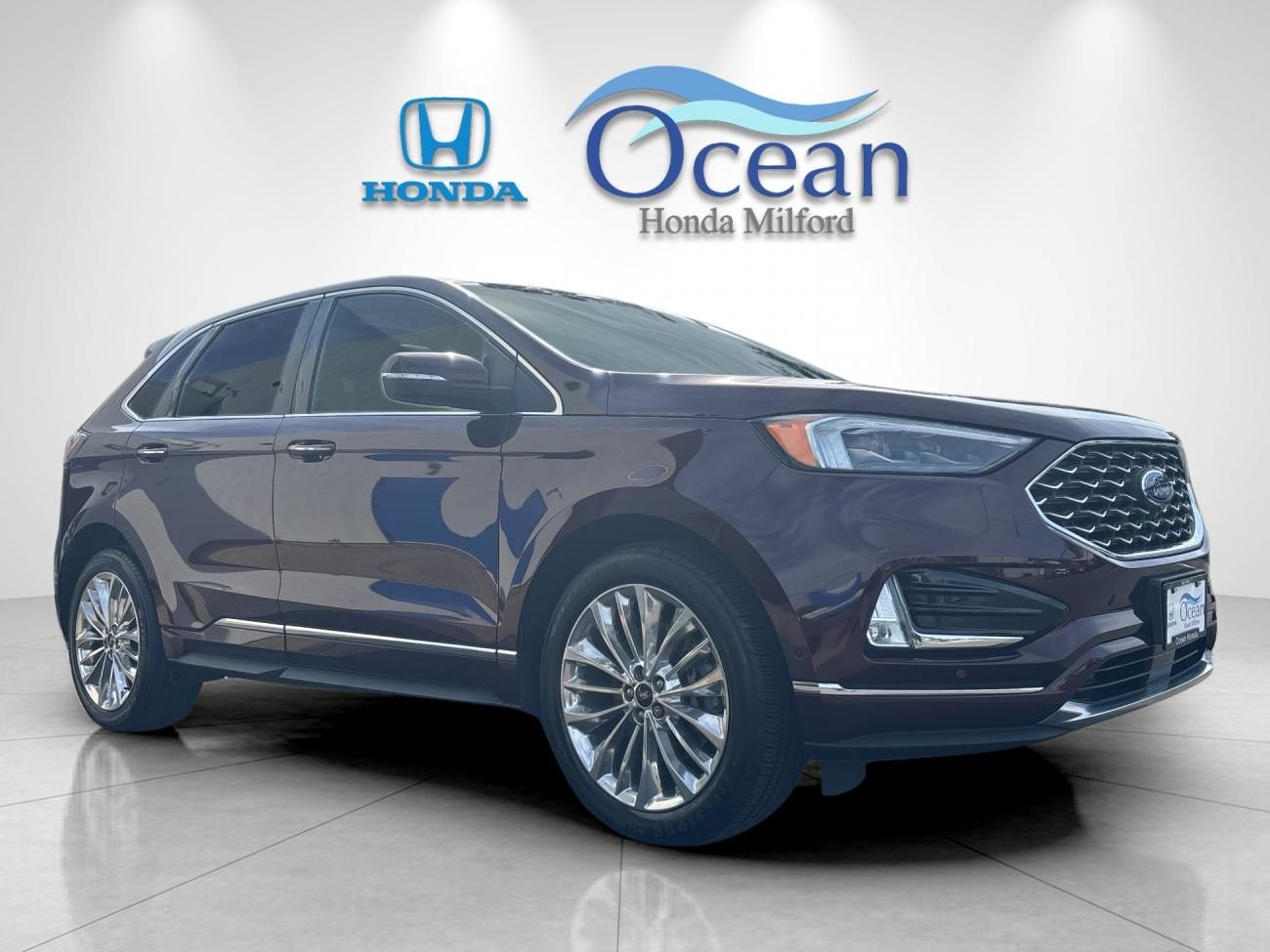 Red (Burgundy) 2020 Ford Edge Titanium AWD SUV / Crossover All-Wheel Drive 8-Speed Automatic