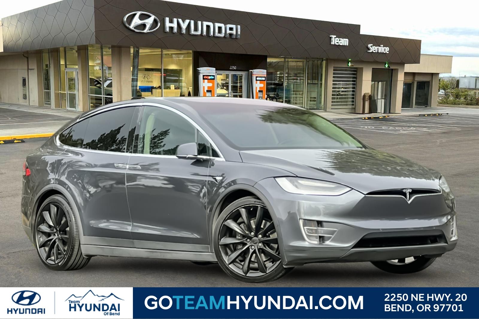 Midnight Silver Metallic 2018 Tesla Model X 100D AWD SUV / Crossover All-Wheel Drive 1-Speed Automatic