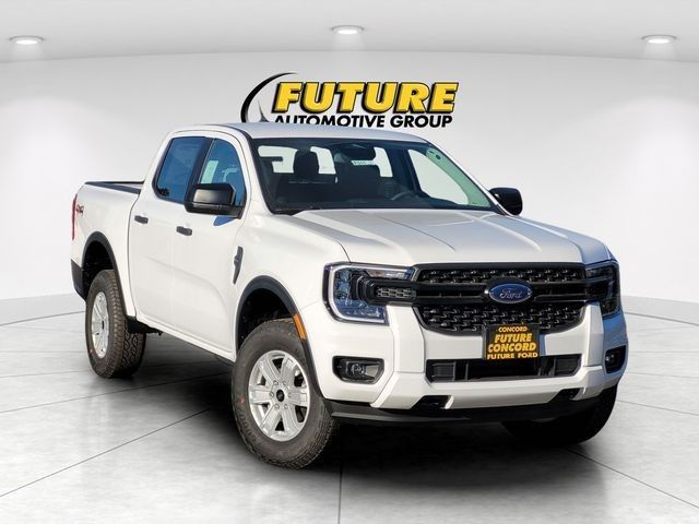 Oxford White 2025 Ford Ranger XL SuperCrew 4WD Pickup Truck Four-Wheel Drive Automatic
