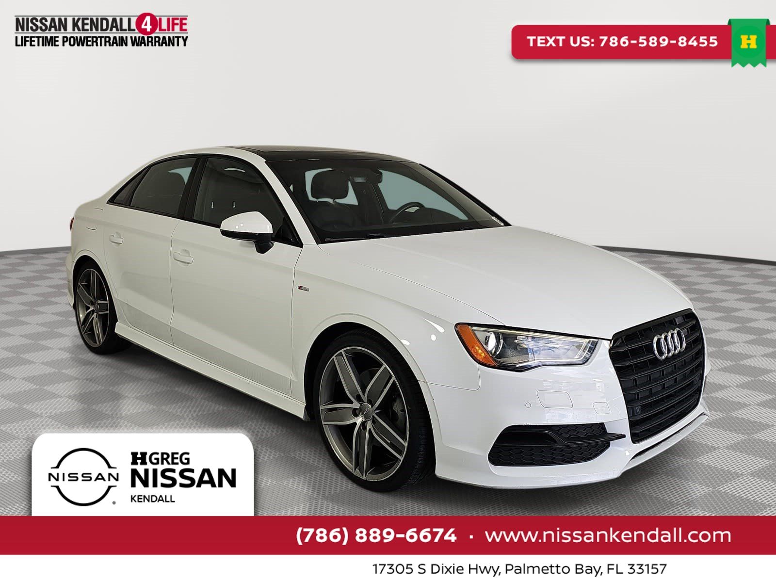 Ibis White 2016 Audi A3 Sedan Front-Wheel Drive 6-Speed Automatic