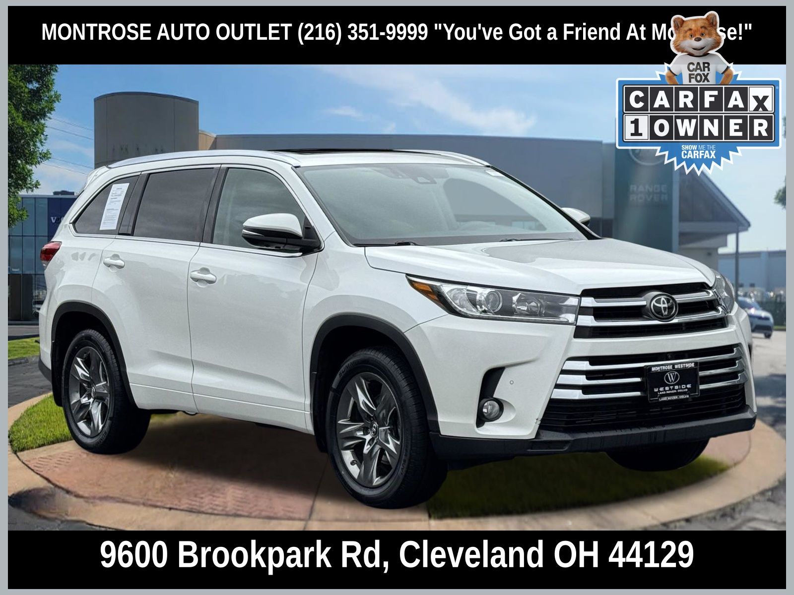 White (Blizzard Pearl) 2018 Toyota Highlander SUV / Crossover All-Wheel Drive 8-Speed Automatic