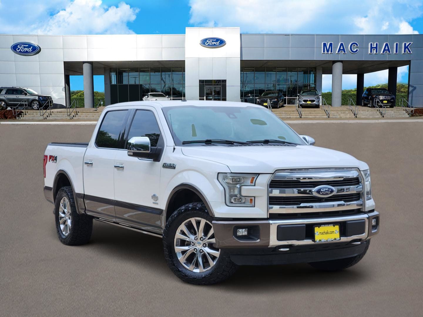 White 2016 Ford F-150 King Ranch SuperCrew 4WD Pickup Truck Four-Wheel Drive 6-Speed Automatic