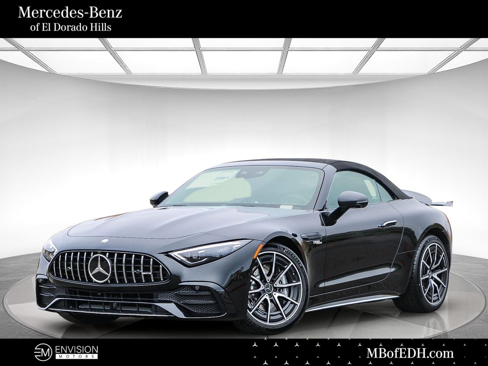 Black (Obsidian) 2026 Mercedes-Benz SL-Class AMG SL 43 RWD Convertible Rear-Wheel Drive 9-Speed Automatic