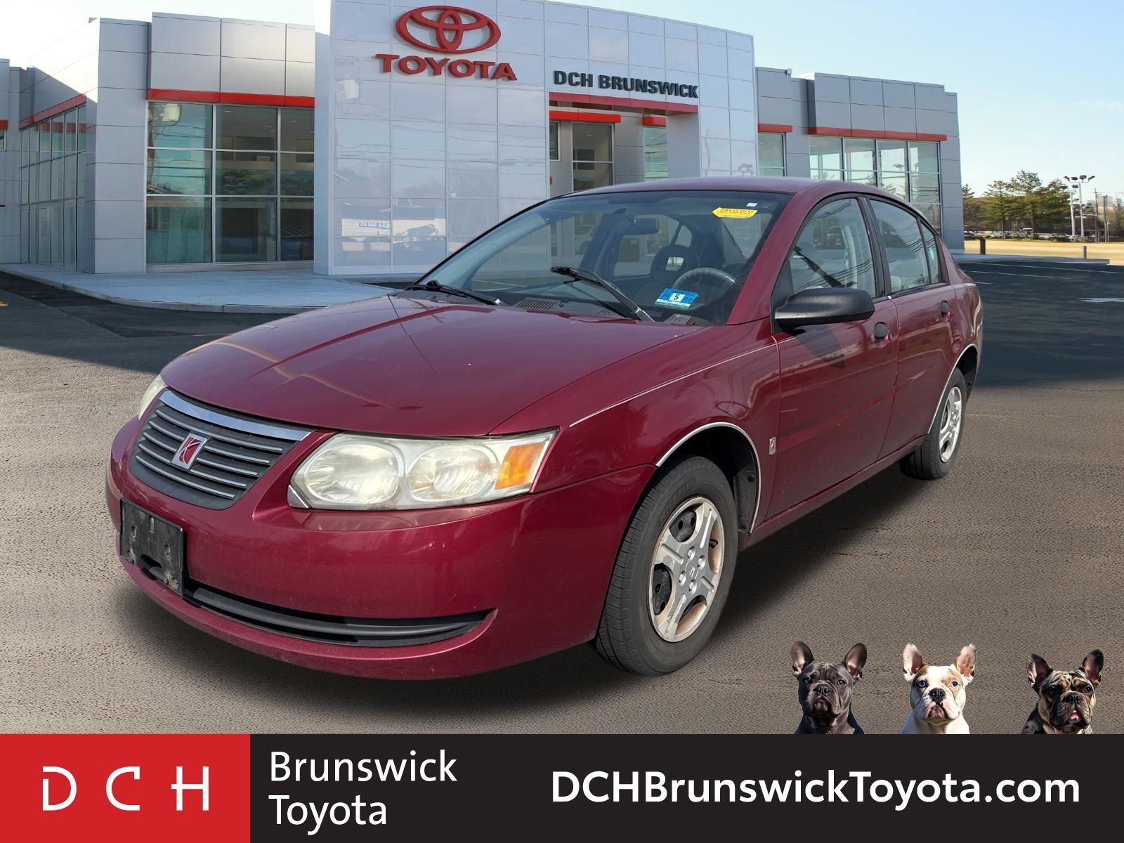 Berry Red 2005 Saturn ION 1 Sedan Front-Wheel Drive 4-Speed Automatic