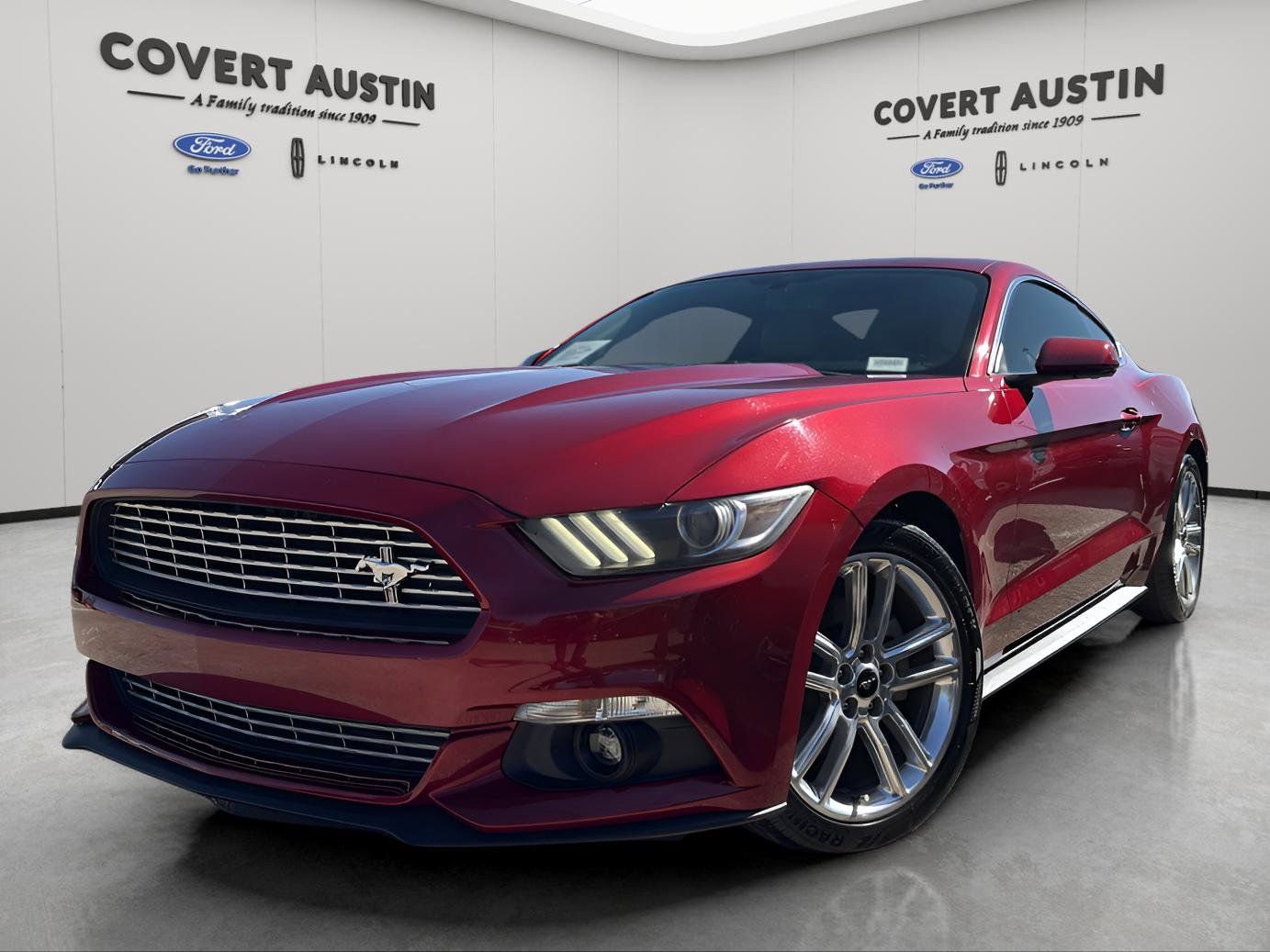 Ruby Red 2017 Ford Mustang EcoBoost Premium Coupe RWD Coupe Rear-Wheel Drive 6-Speed Automatic