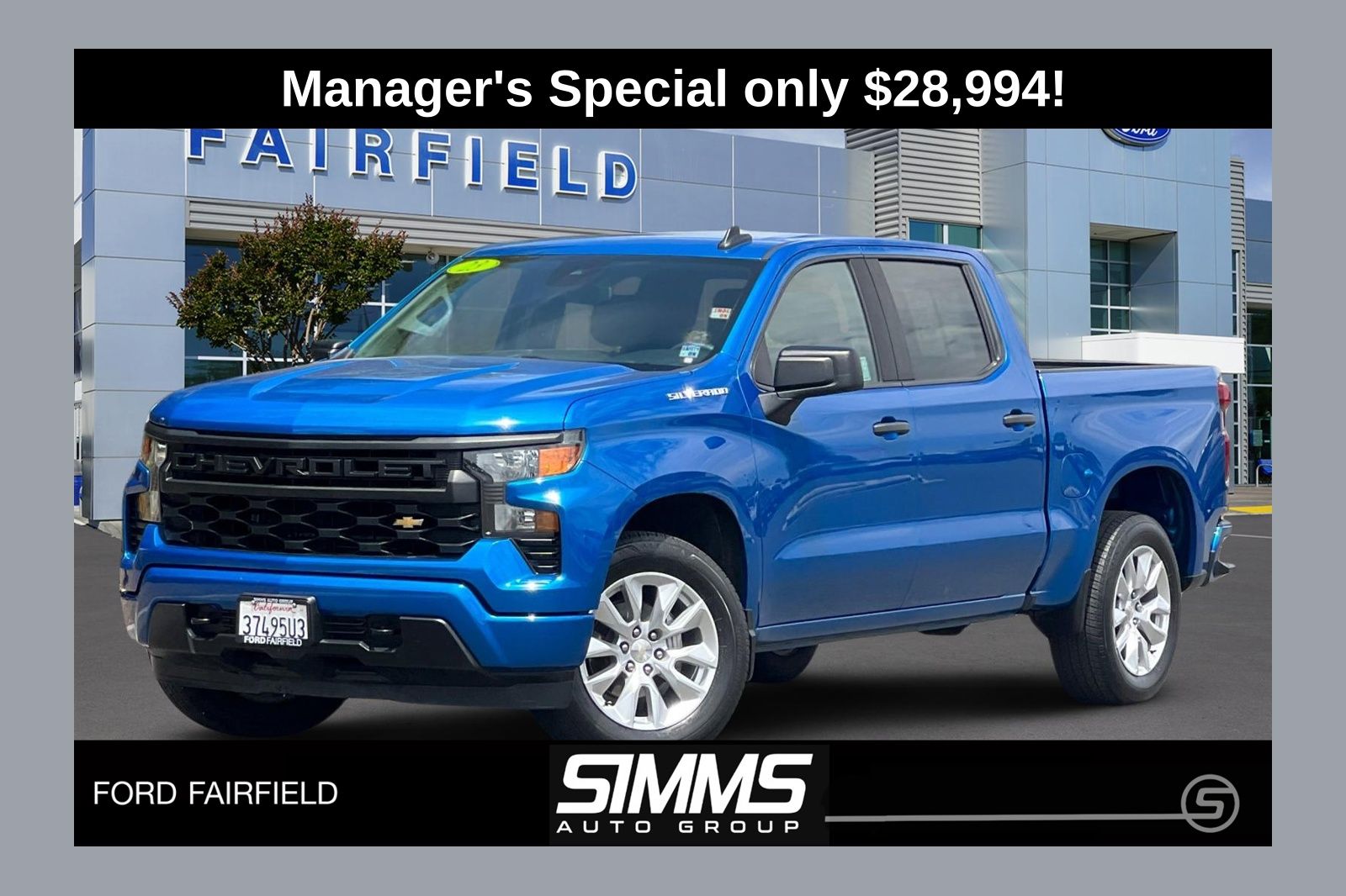 2023 Chevrolet Silverado 1500 Azul (Glacier Blue Metallic) Camioneta 4X2 8 velocidades Automática