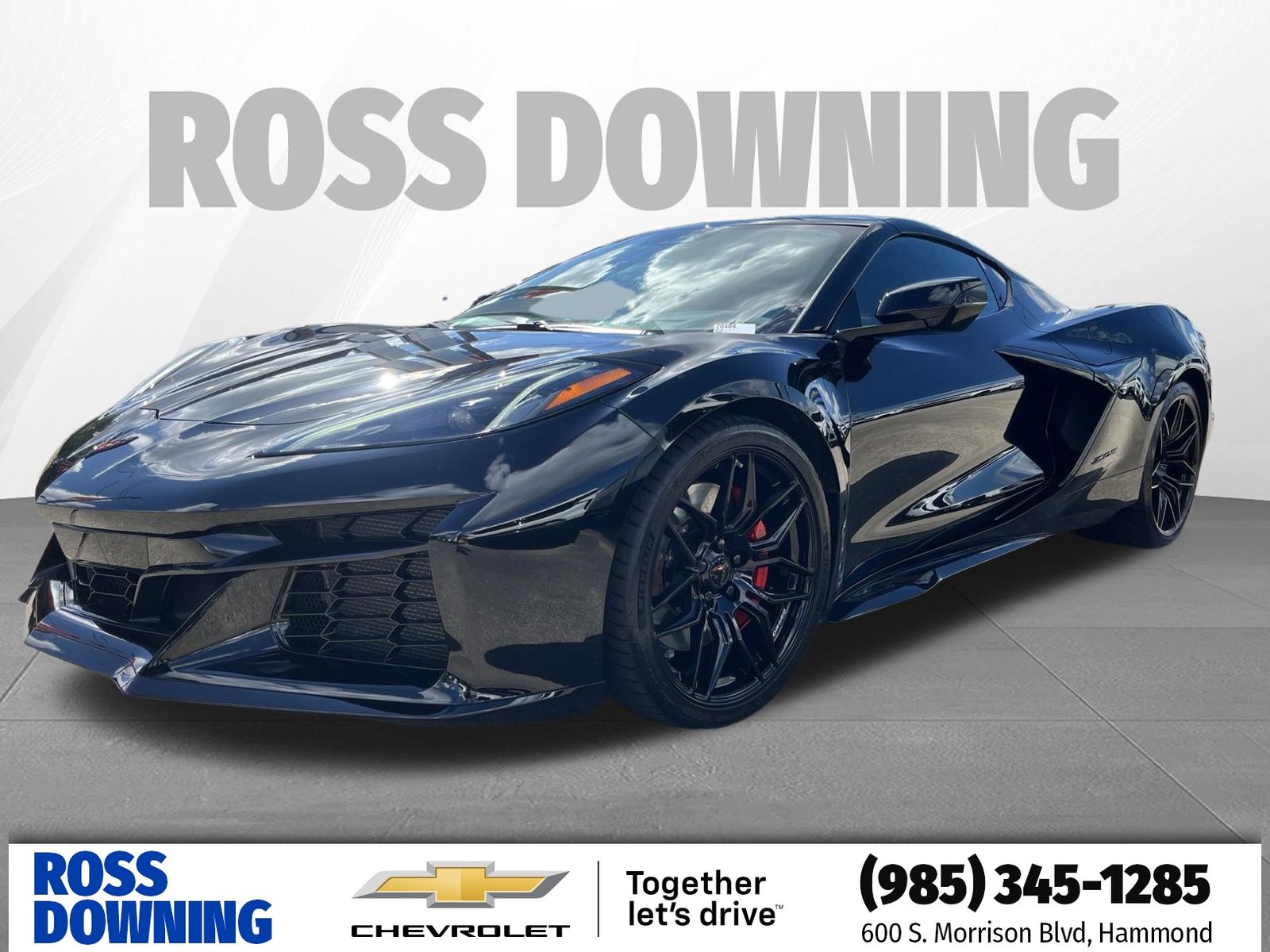 Black 2025 Chevrolet Corvette Coupe Rear-Wheel Drive 8-Speed Dual Clutch