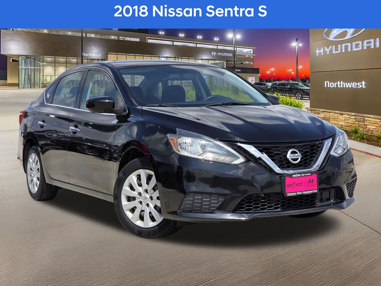 Super Black 2018 Nissan Sentra S FWD Sedan Front-Wheel Drive Continuously Variable Transmission