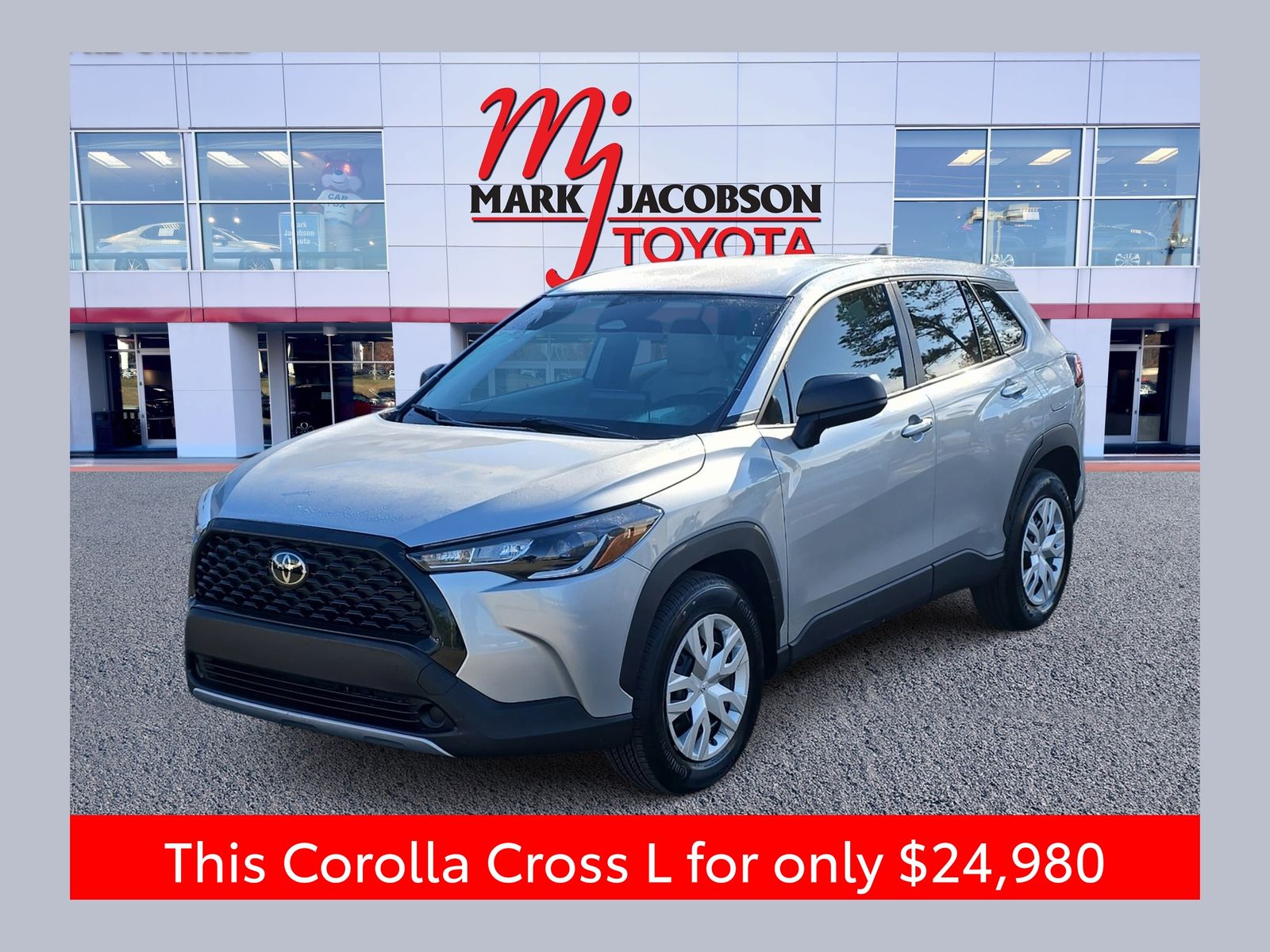 Sonic Silver 2024 Toyota Corolla Cross L FWD SUV / Crossover Front-Wheel Drive Continuously Variable Transmission