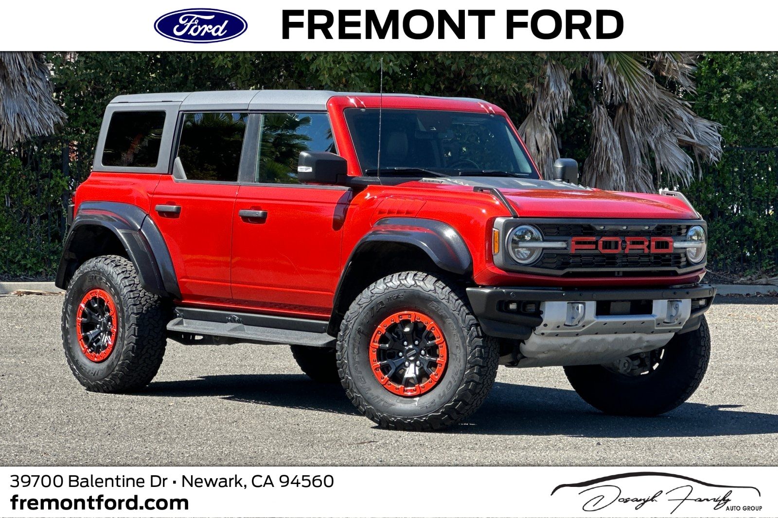 Chili Pepper Red 2022 Ford Bronco Raptor 4WD SUV / Crossover Four-Wheel Drive Automatic