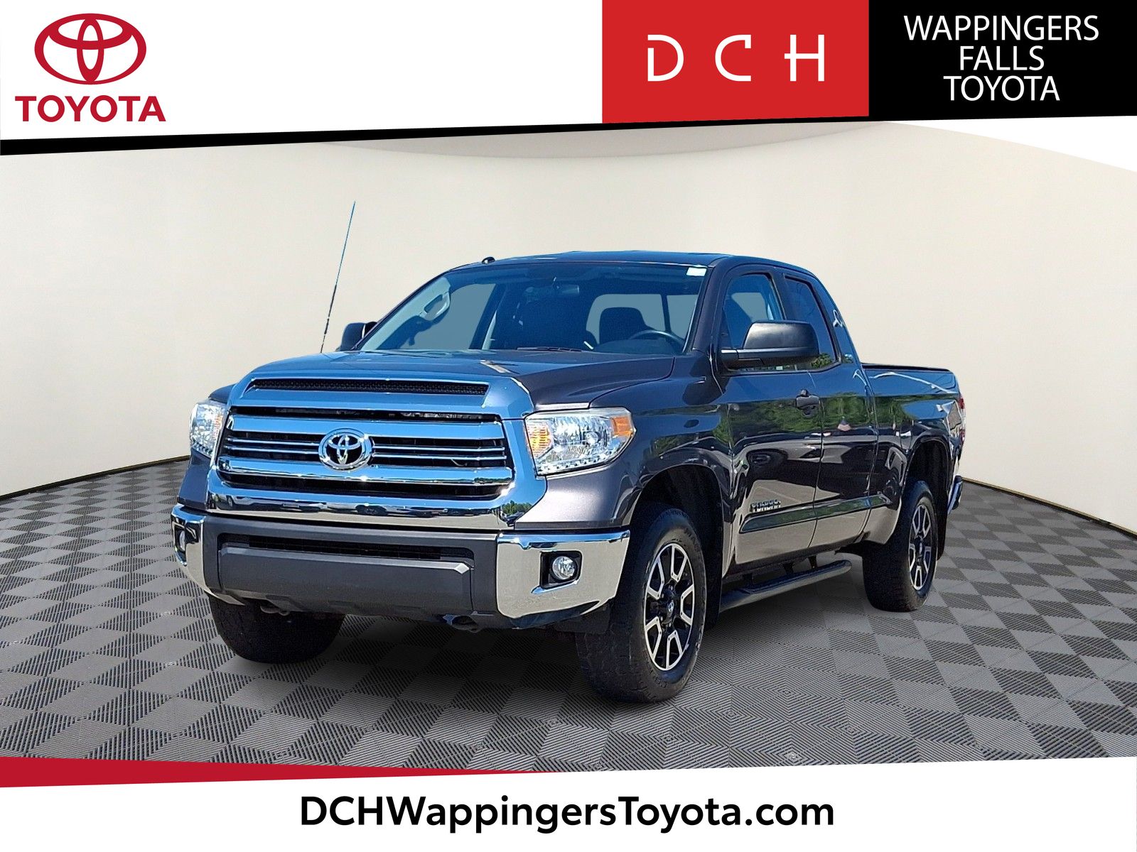 Magnetic Gray Metallic 2016 Toyota Tundra SR5 Double Cab 4.6L 4WD Pickup Truck Four-Wheel Drive 6-Speed Automatic Overdrive