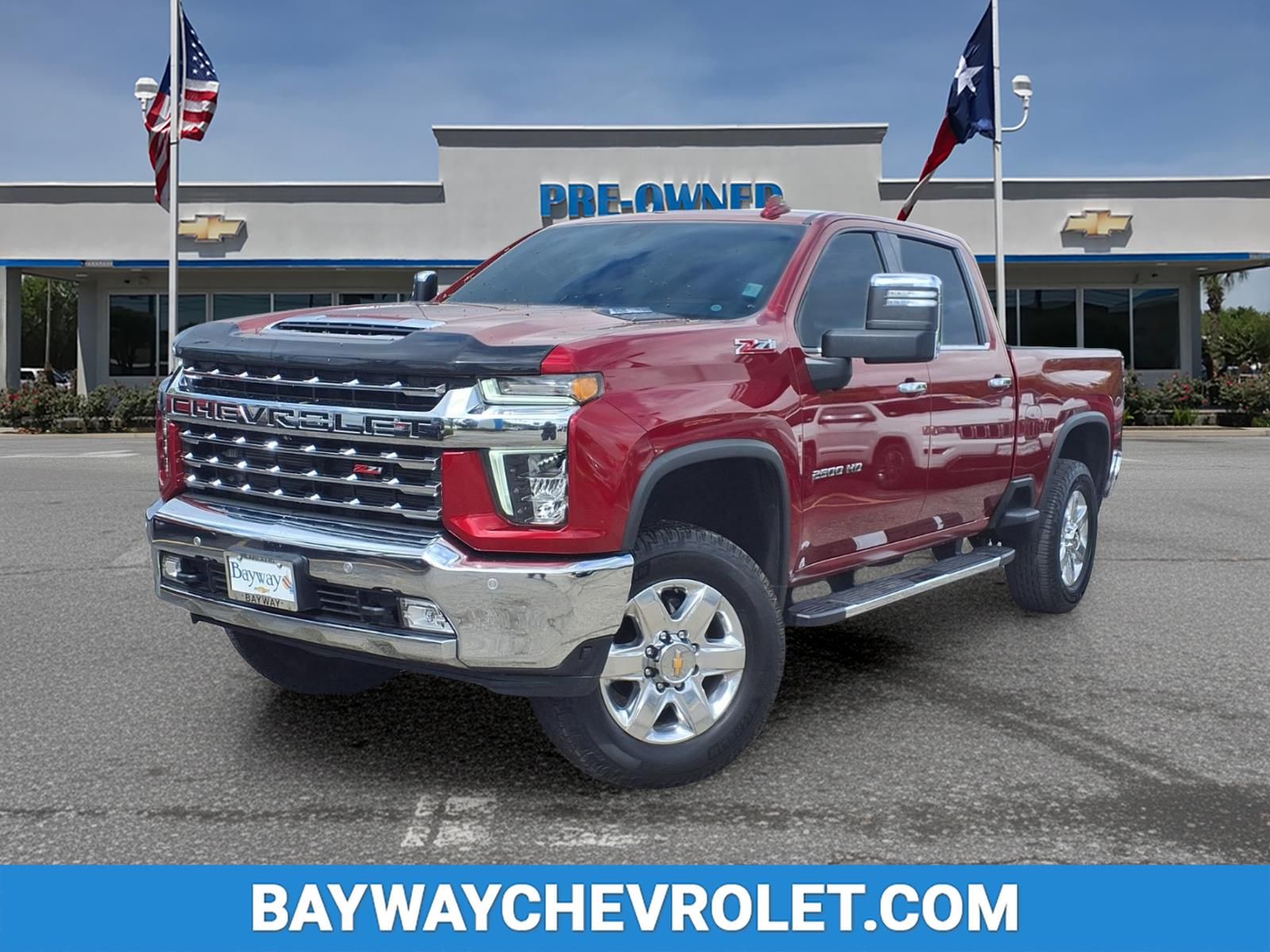 Cherry Red Tintcoat 2023 Chevrolet Silverado 2500HD LTZ Crew Cab 4WD Pickup Truck Four-Wheel Drive Automatic