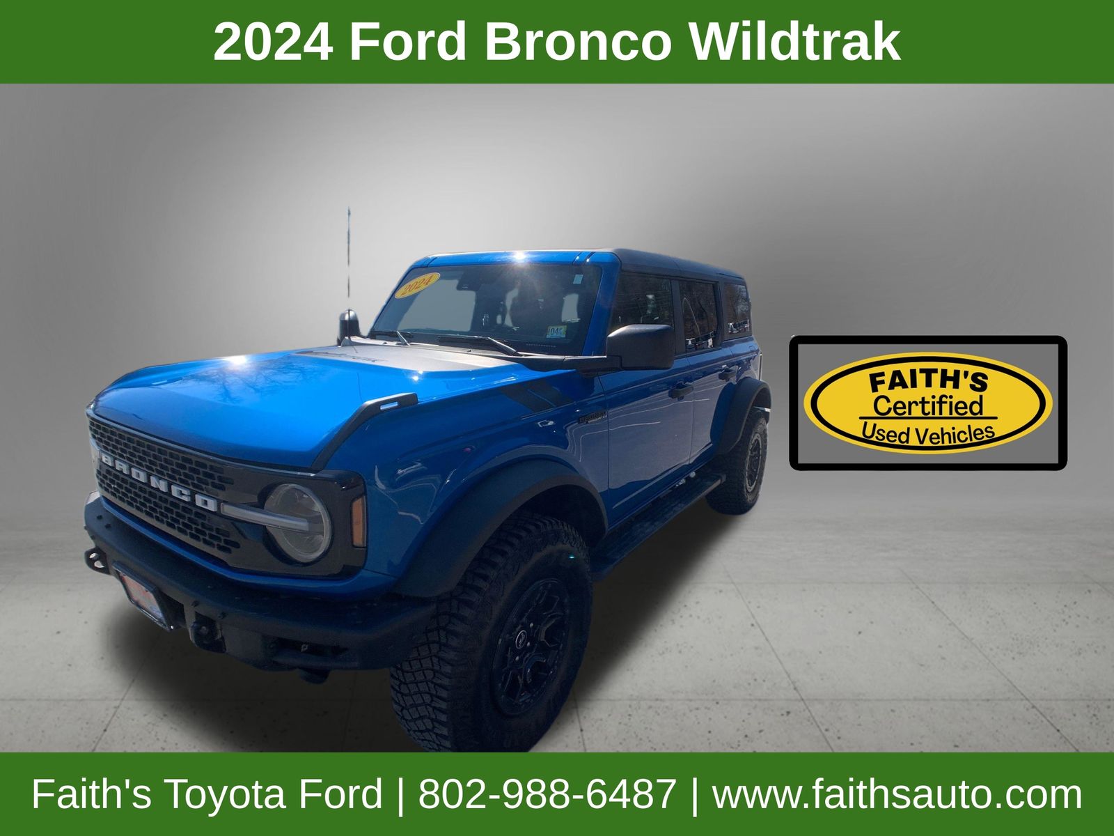 Blue Metallic 2024 Ford Bronco Wildtrak 4-Door 4WD SUV / Crossover Four-Wheel Drive Automatic