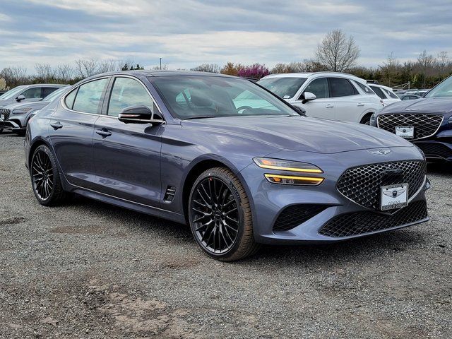 Blue 2026 Genesis G70 3.3T Prestige Graphite AWD Sedan All-Wheel Drive 8-Speed Automatic