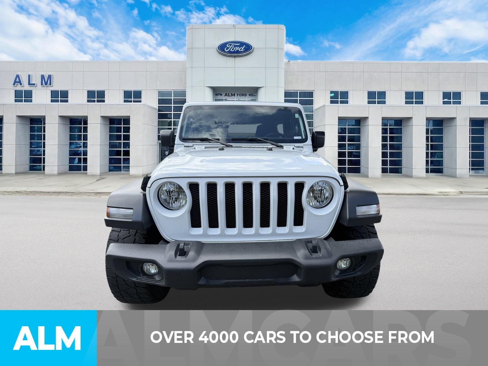 Used 2020 Bright White Clearcoat Jeep Unlimited Sport S image 2
