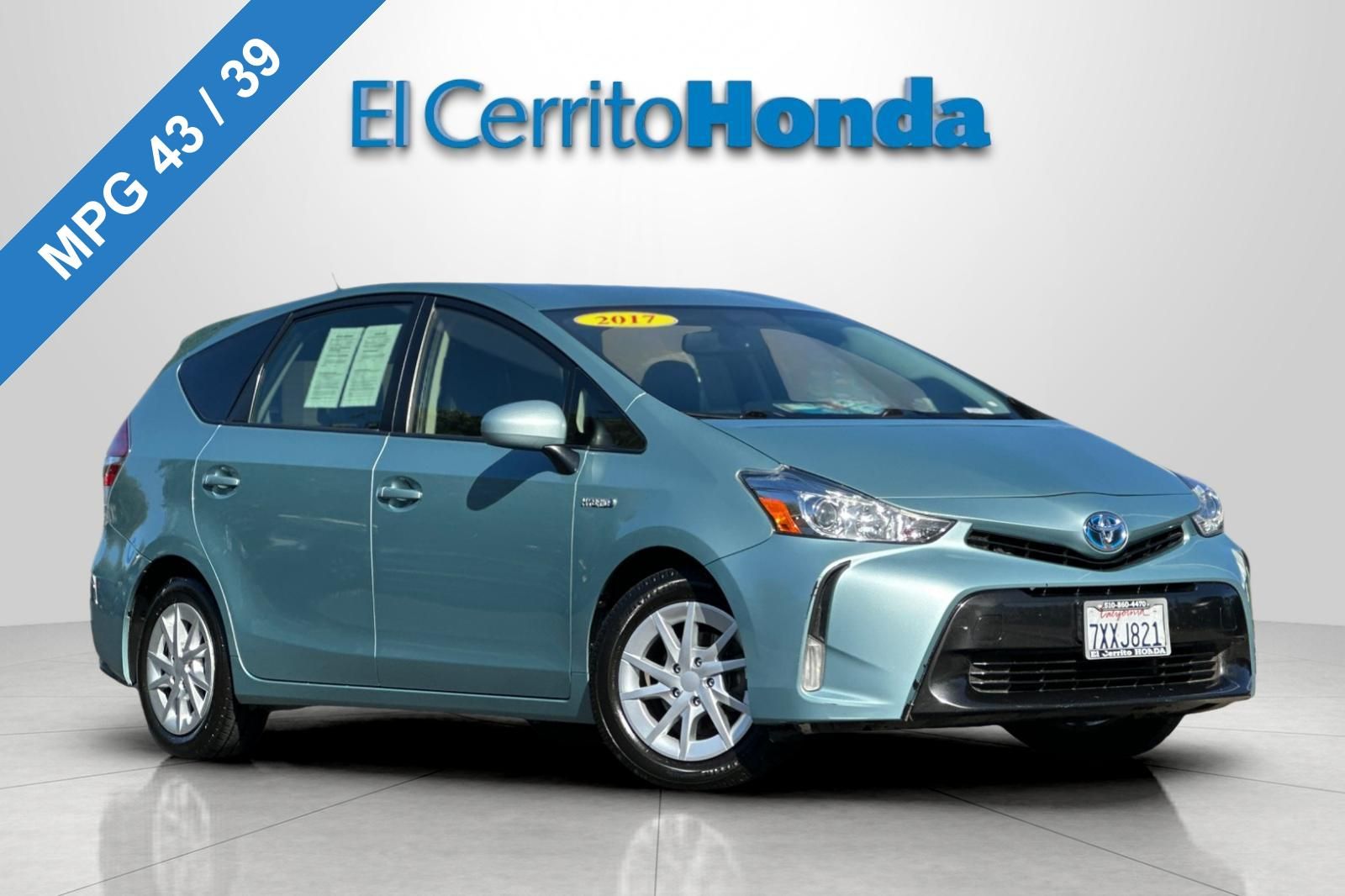 Blue Ribbon Metallic 2017 Toyota Prius v Four FWD Wagon Front-Wheel Drive Continuously Variable Transmission