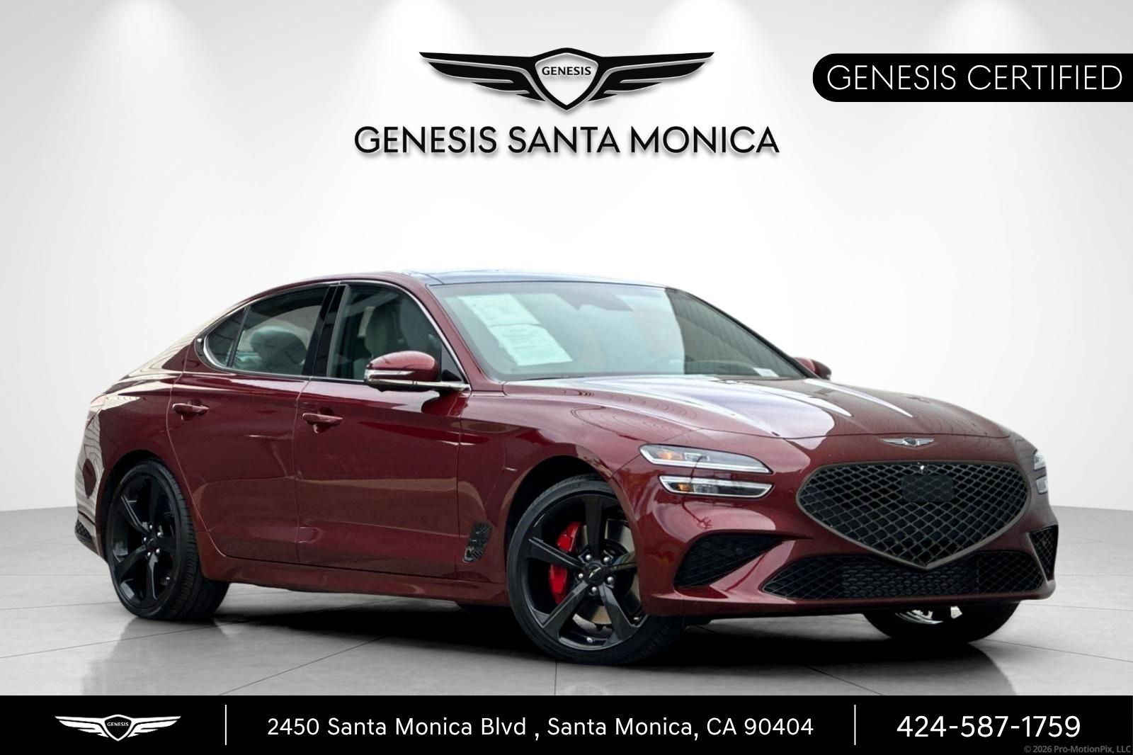 Cavendish Red 2026 Genesis G70 3.3T Sport Prestige AWD Sedan All-Wheel Drive 8-Speed Automatic