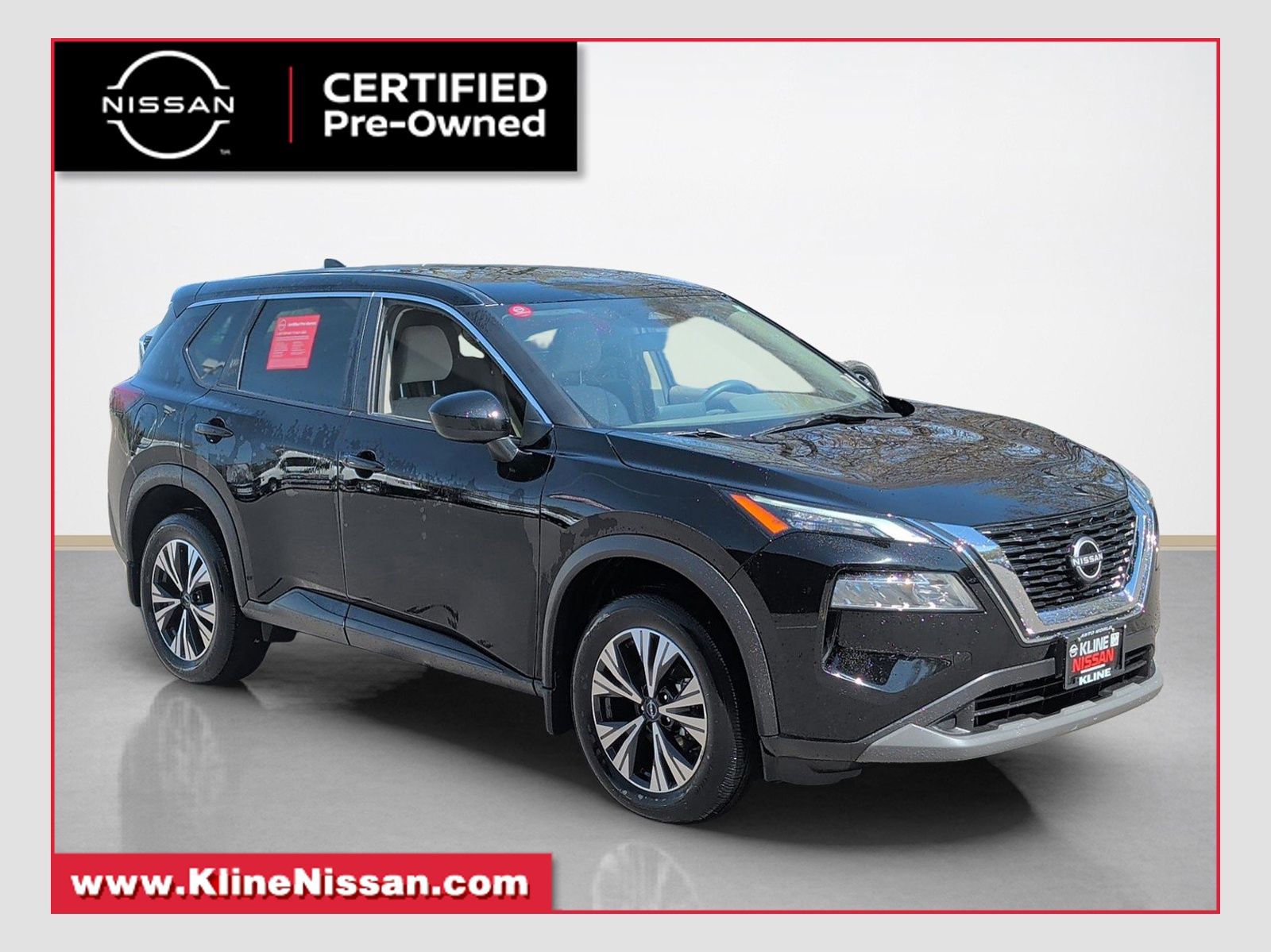 Super Black 2023 Nissan Rogue SV AWD SUV / Crossover All-Wheel Drive Continuously Variable Transmission