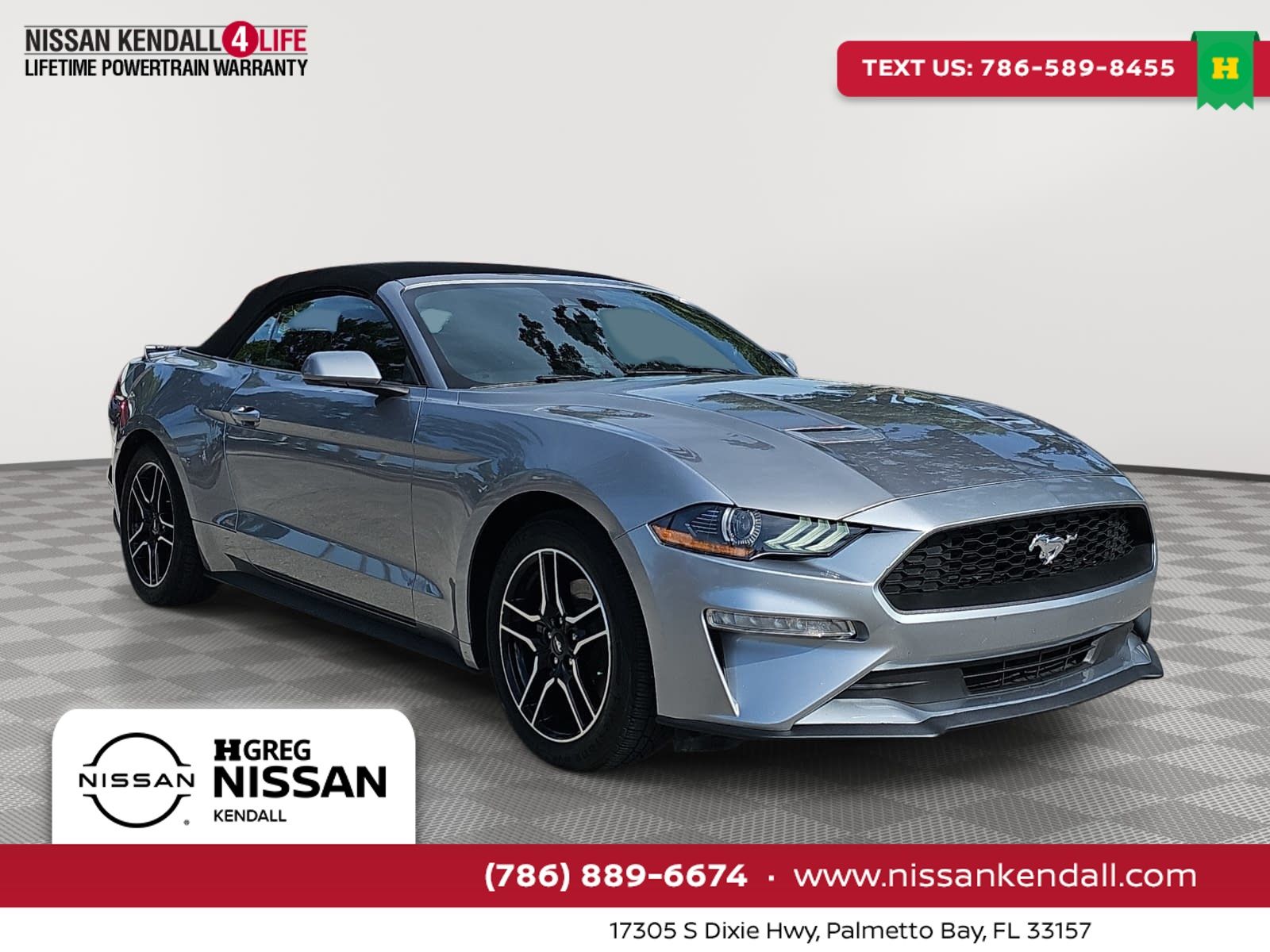 Iconic Silver Metallic 2023 Ford Mustang Convertible Rear-Wheel Drive Automatic