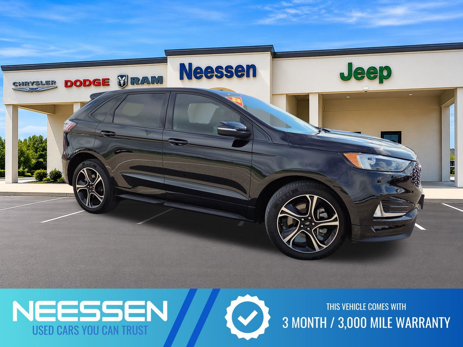 Black Metallic 2022 Ford Edge SUV / Crossover All-Wheel Drive 7-Speed Automatic