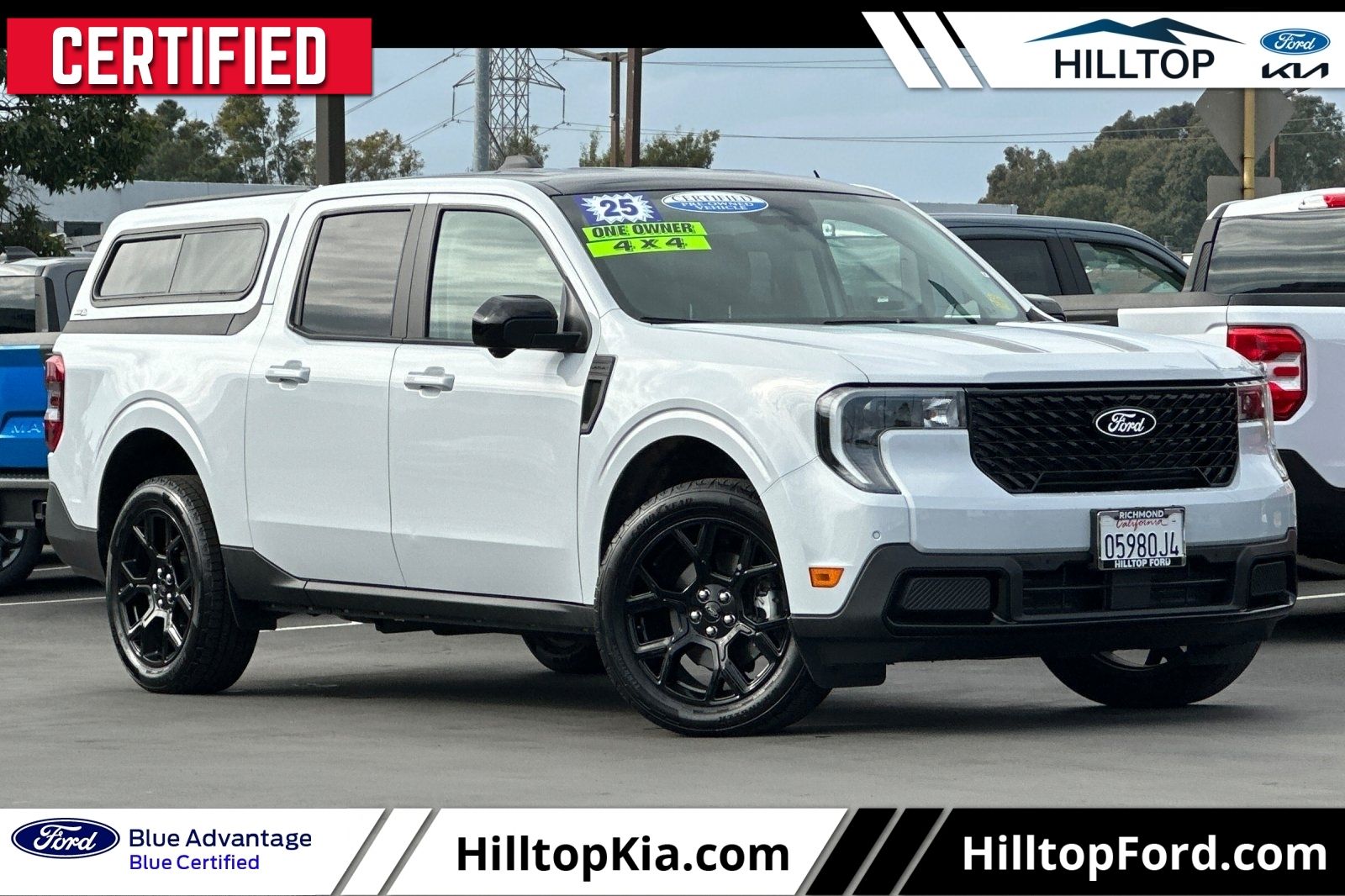 White Metallic 2025 Ford Maverick Lariat SuperCrew AWD Pickup Truck All-Wheel Drive 8-Speed Automatic