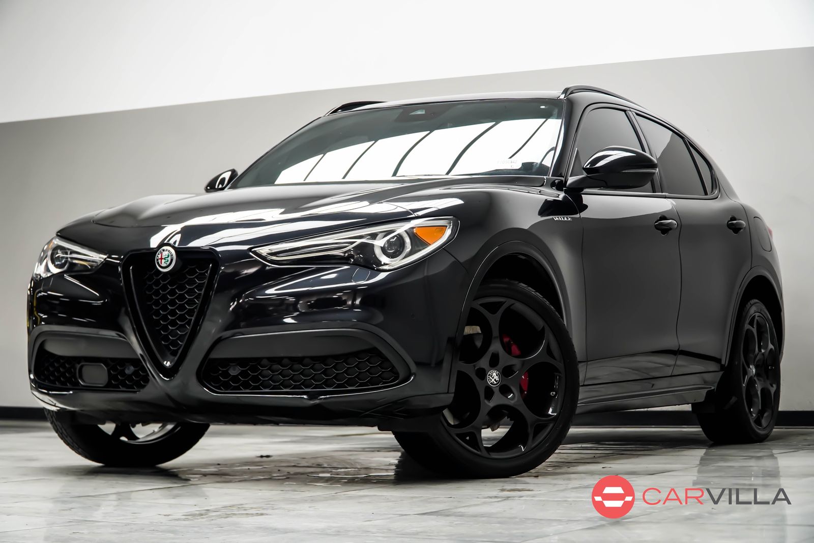Vulcano Black Metallic 2023 Alfa Romeo Stelvio SUV / Crossover All-Wheel Drive 8-Speed Automatic