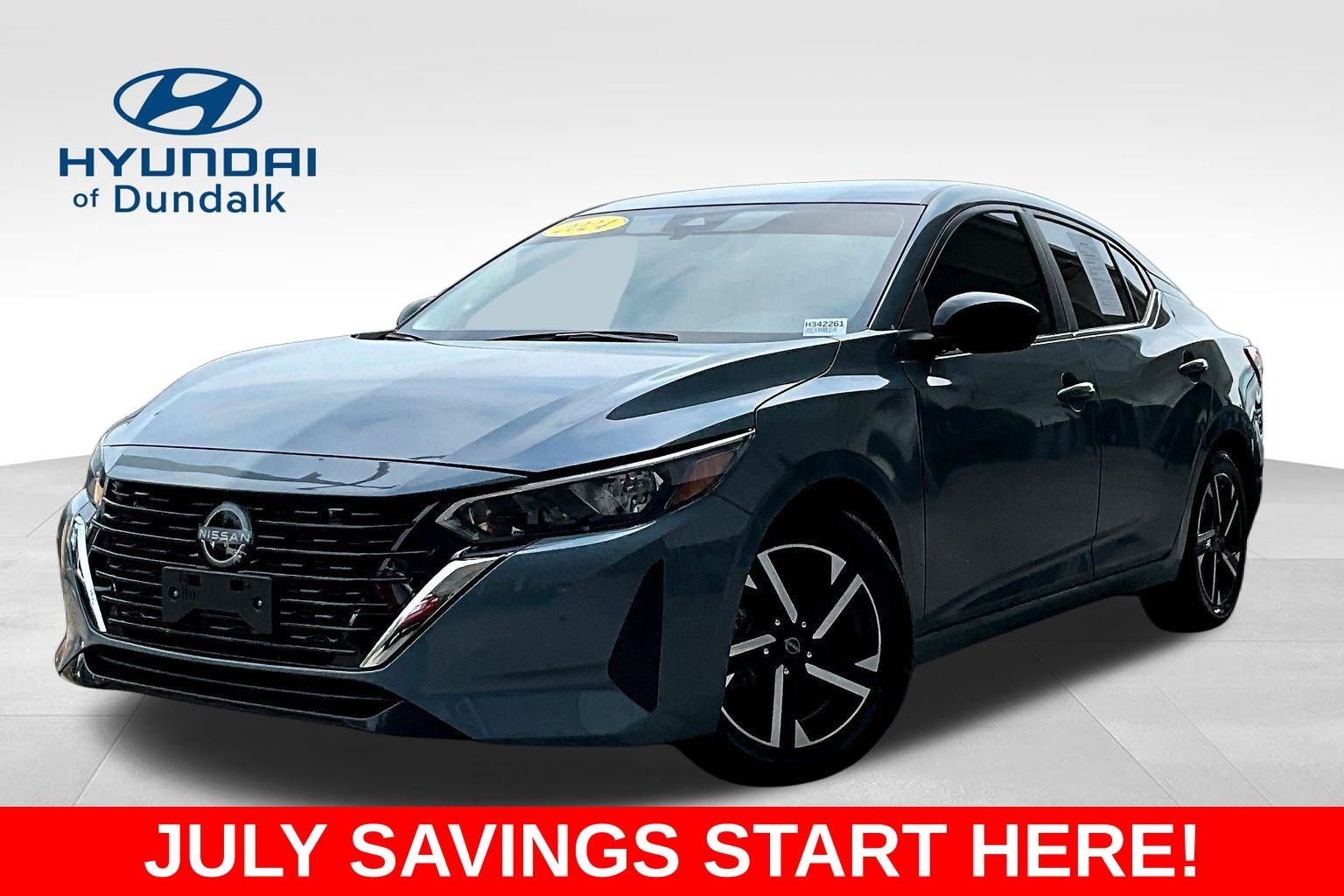 Atlantic Gray Metallic 2024 Nissan Sentra Sedan Front-Wheel Drive Continuously Variable Transmission