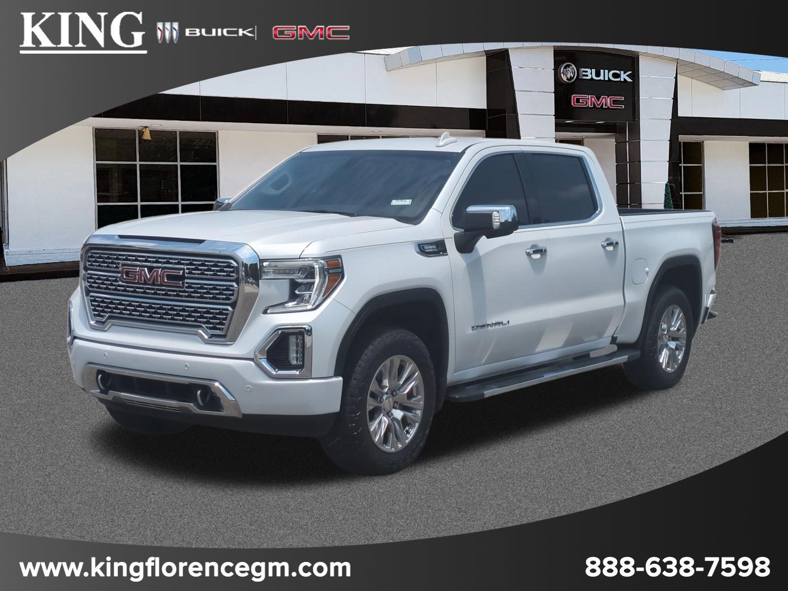 White Frost 2021 GMC Sierra 1500 Denali Crew Cab 4WD Pickup Truck Four-Wheel Drive Automatic