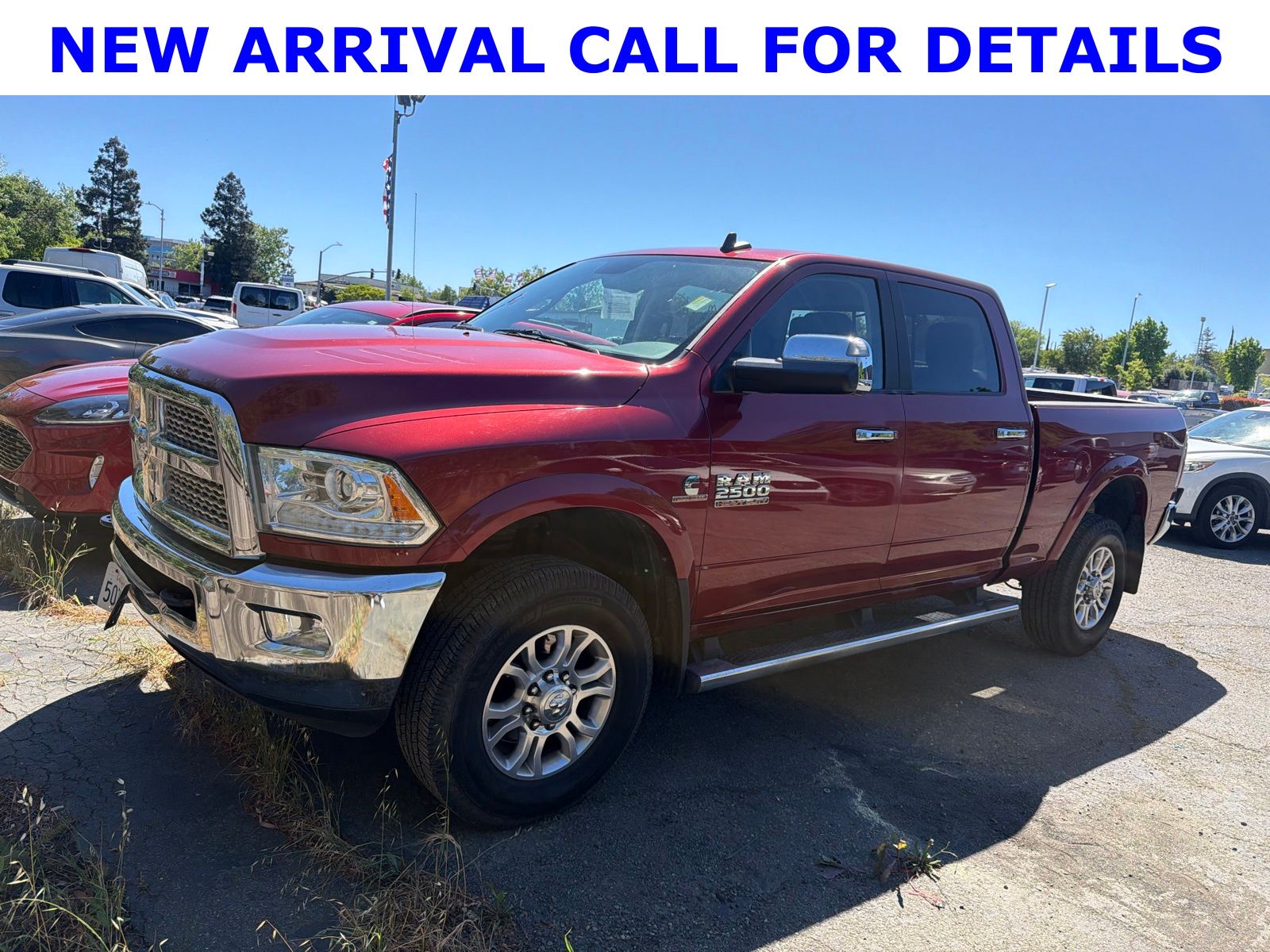 Deep Cherry Red Crystal Pearlcoat 2015 RAM 2500 Laramie Crew Cab 4WD Pickup Truck Four-Wheel Drive 6-Speed Automatic