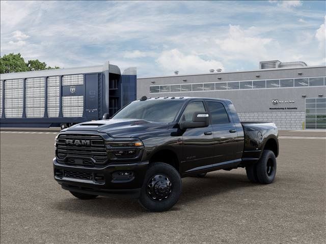 Diamond Black Crystal Pearlcoat 2026 RAM 3500 Laramie Mega Cab DRW 4WD Pickup Truck Four-Wheel Drive 8-Speed Automatic