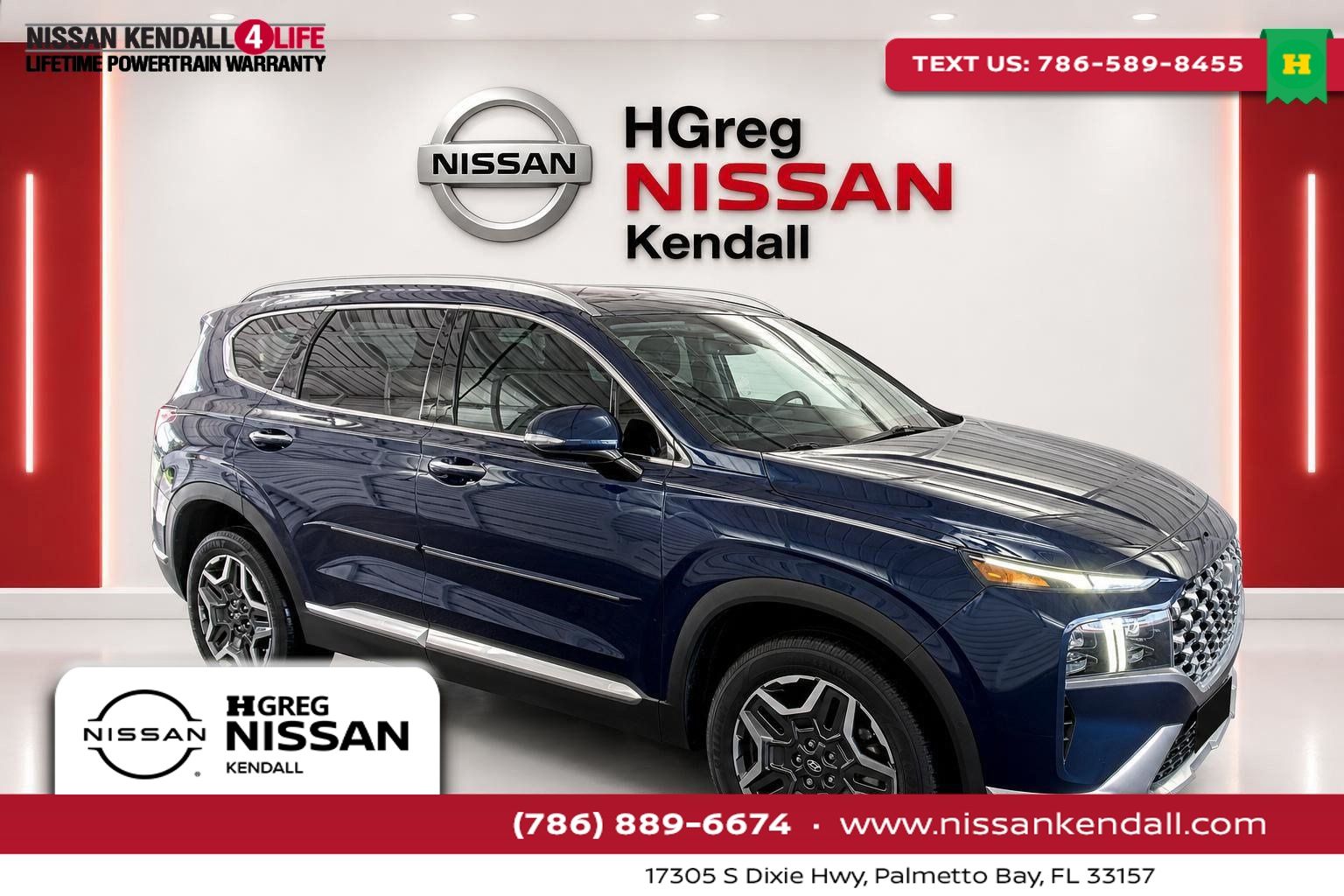 Stormy Blue 2023 Hyundai Santa Fe Hybrid SUV / Crossover All-Wheel Drive 6-Speed Automatic