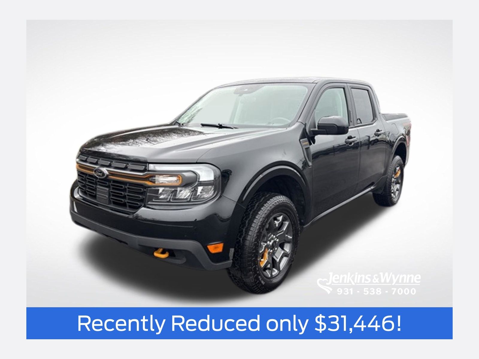 Shadow Black 2023 Ford Maverick Lariat SuperCrew AWD Pickup Truck All-Wheel Drive 8-Speed Automatic