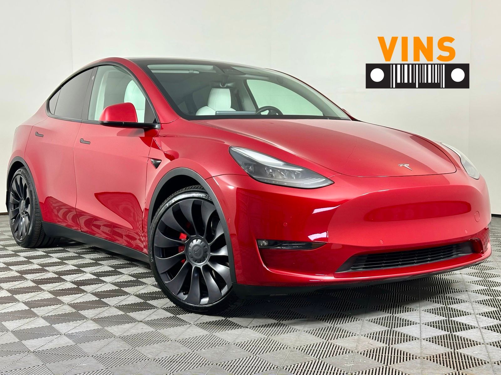 Red Multi-Coat 2022 Tesla Model Y SUV / Crossover All-Wheel Drive 1-Speed Automatic